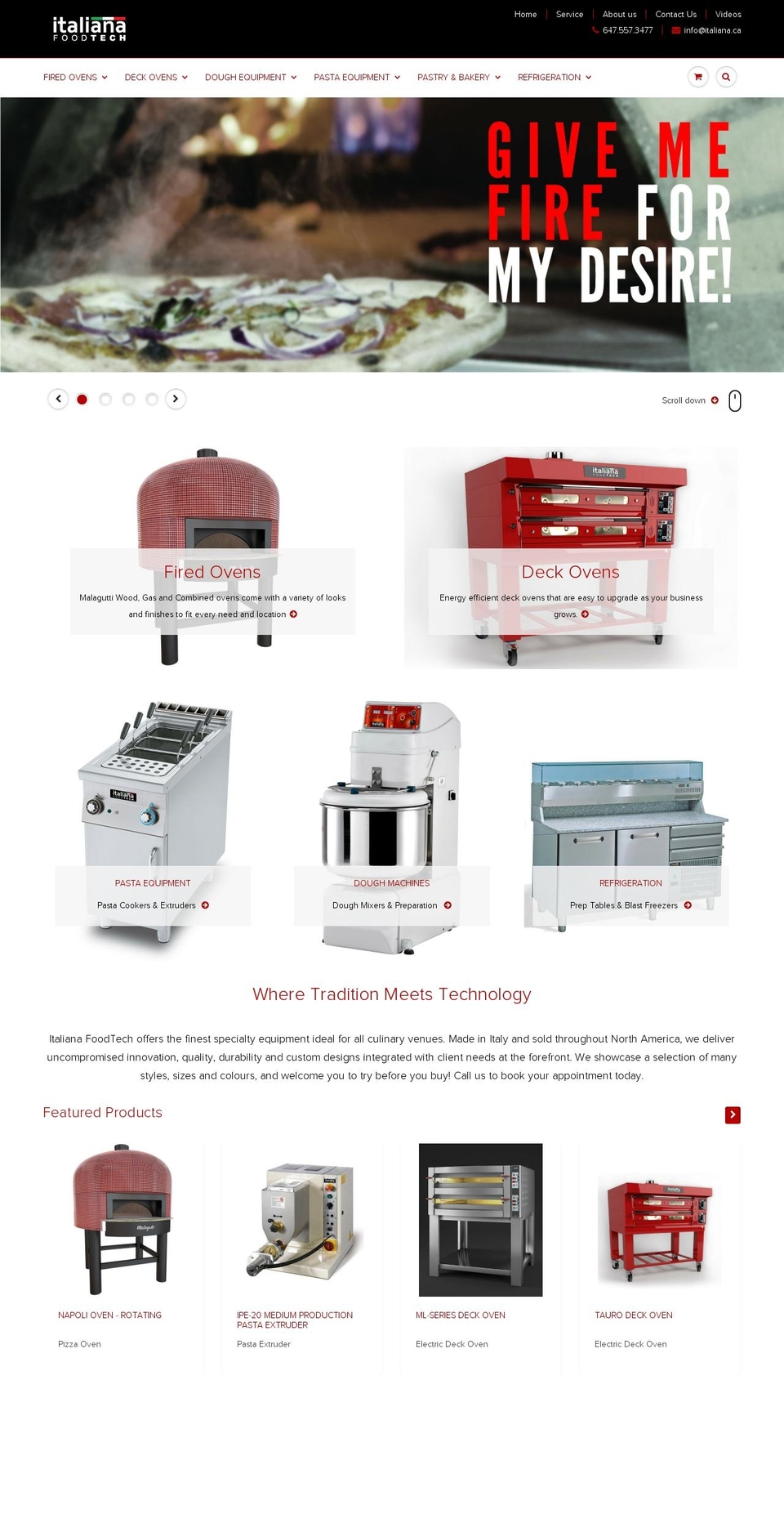 italianafoodtech.com shopify website screenshot