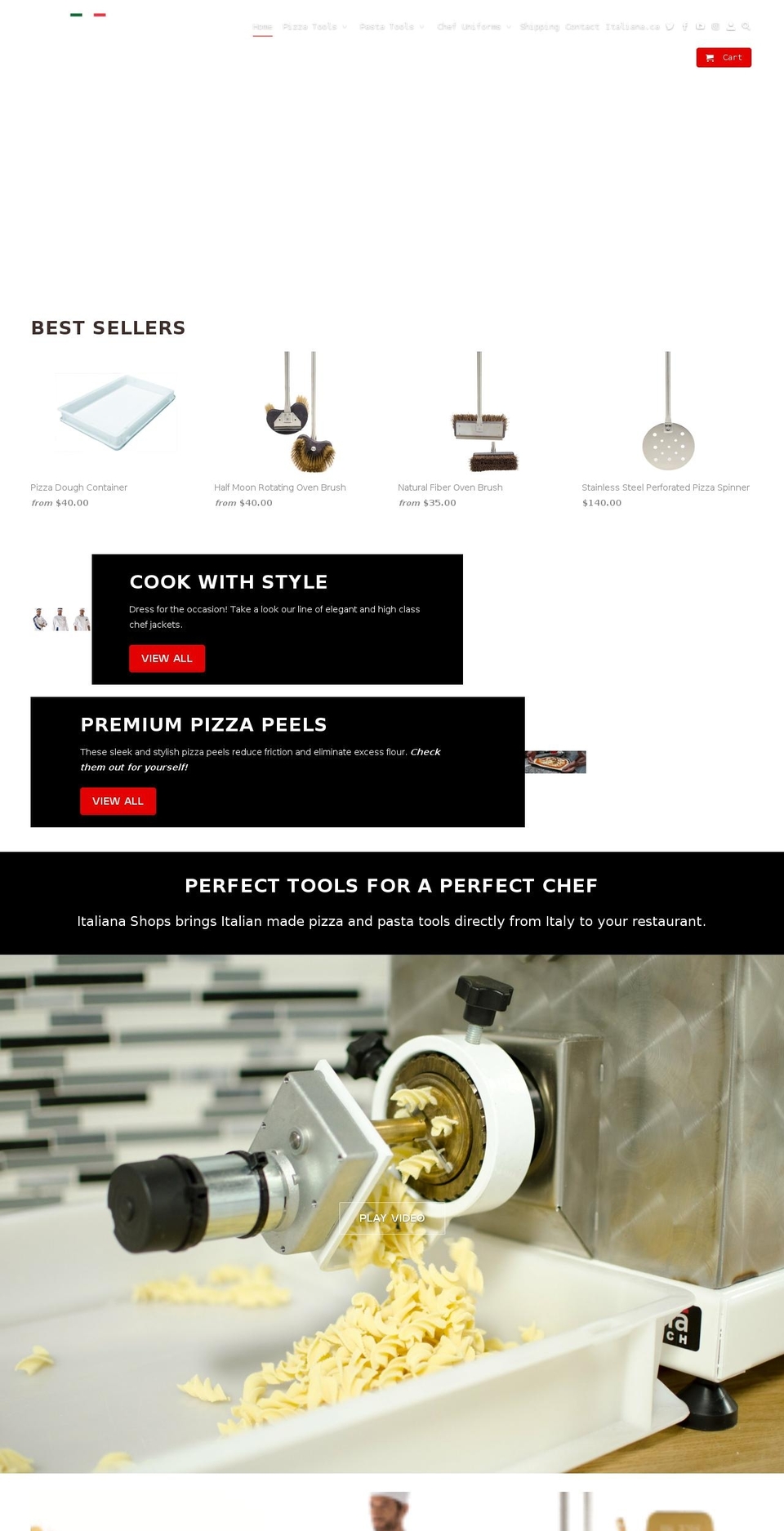 italianashop.ca shopify website screenshot