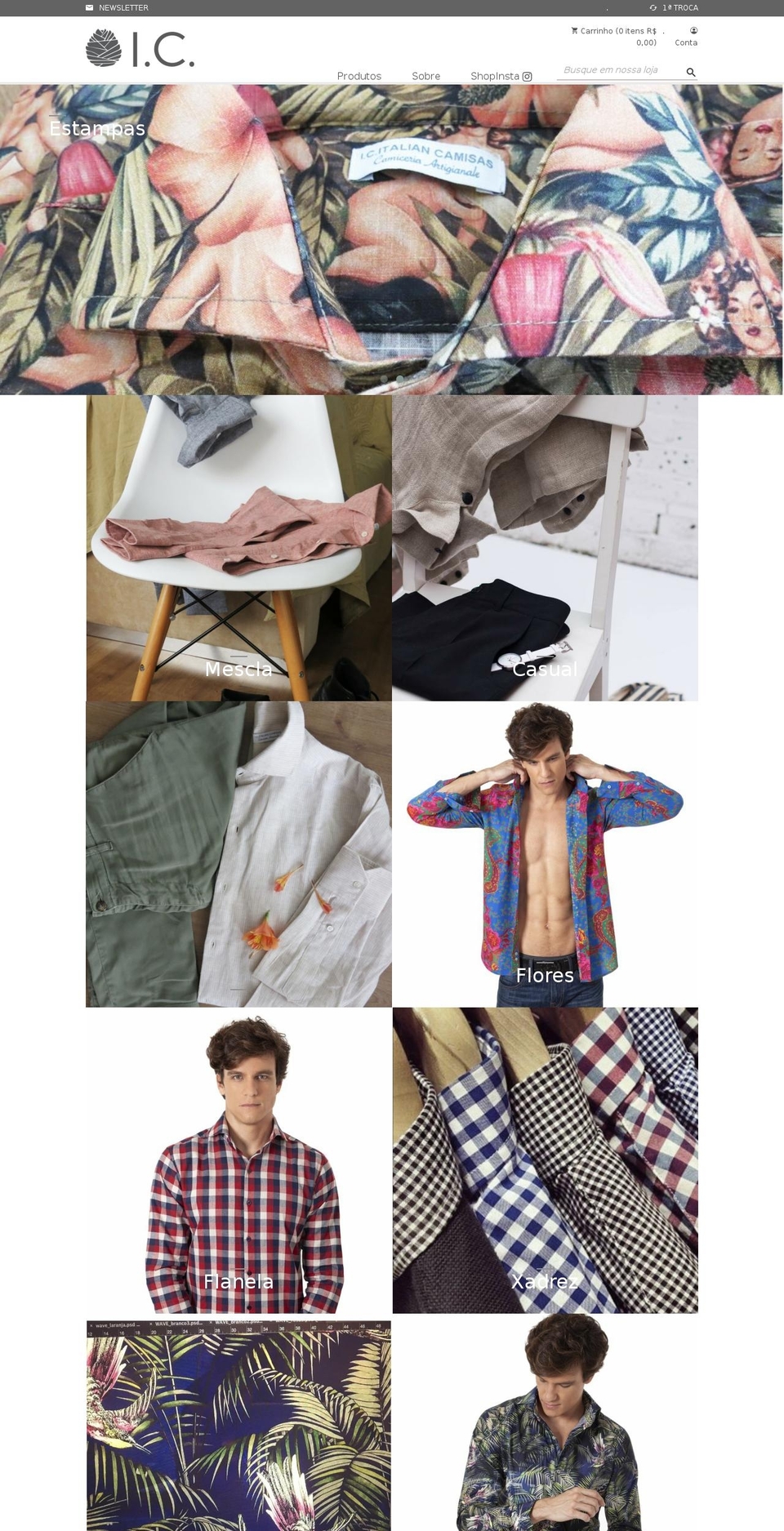 italiancamisas.com — Shopify storefront screenshot