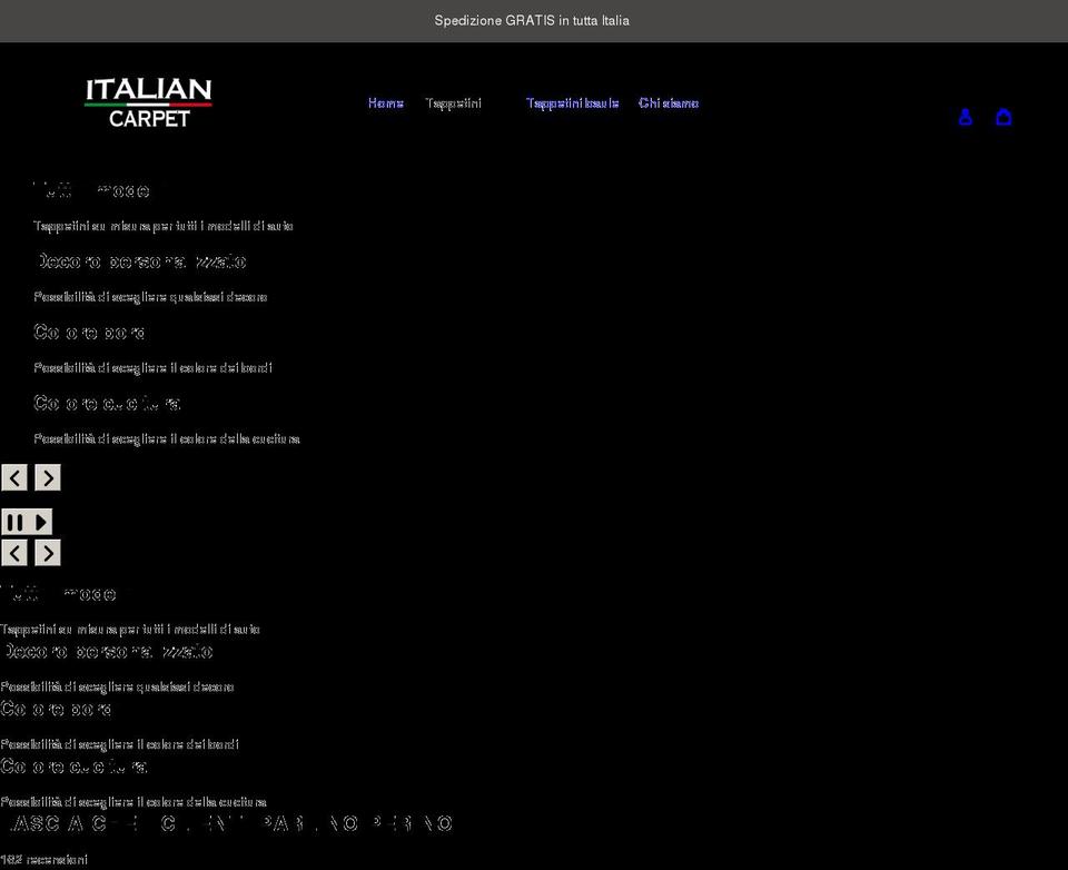 italiancarpet.com shopify website screenshot