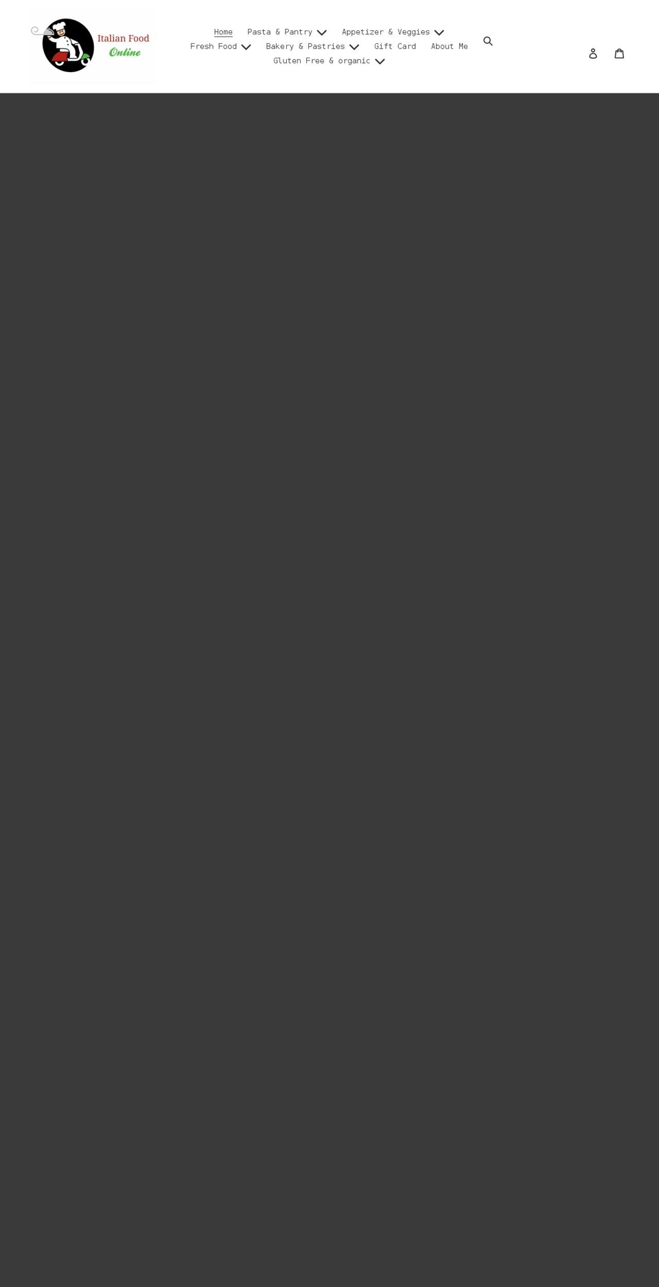 italianfoodonline.com shopify website screenshot