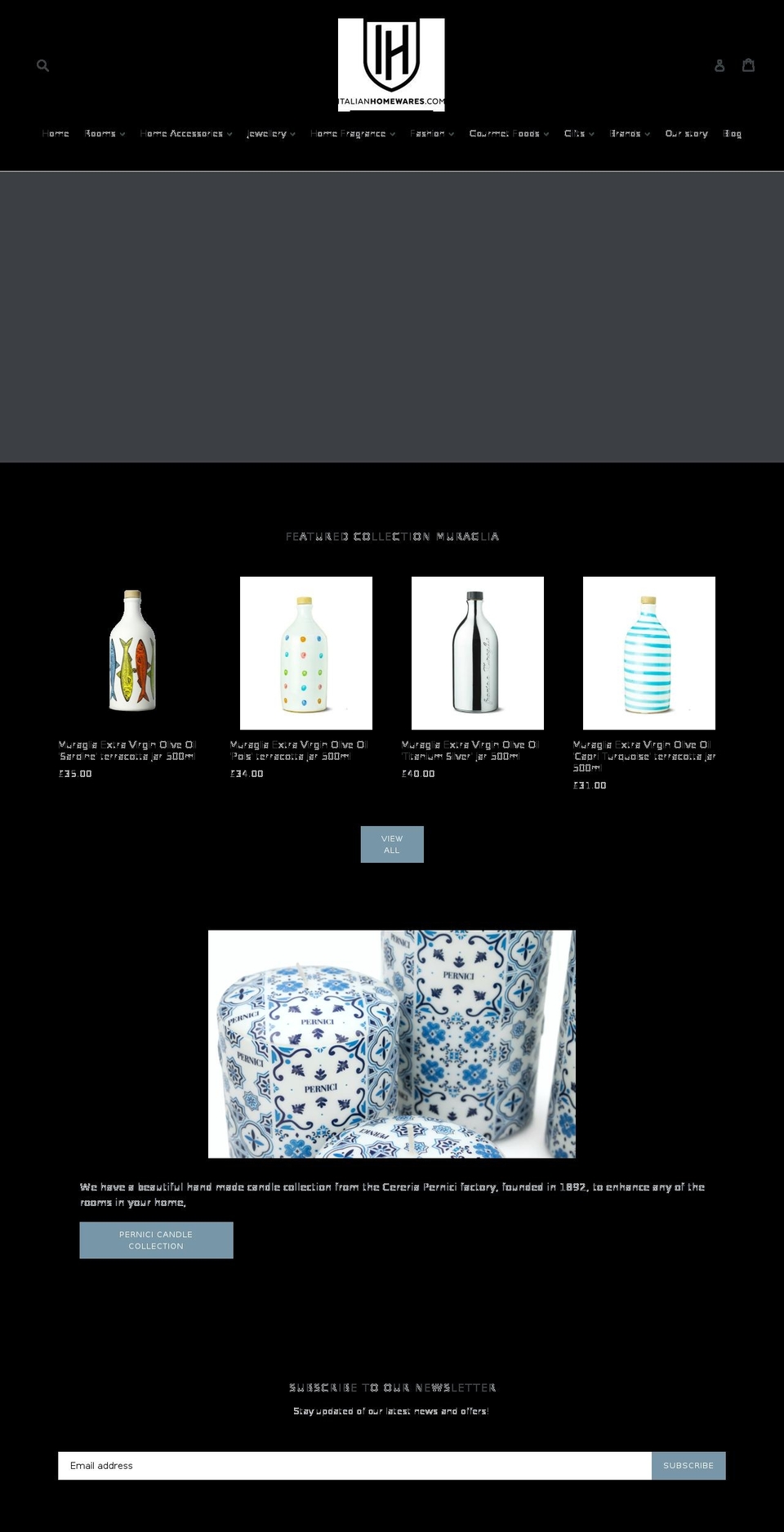 italianhomewares.com — Shopify storefront screenshot