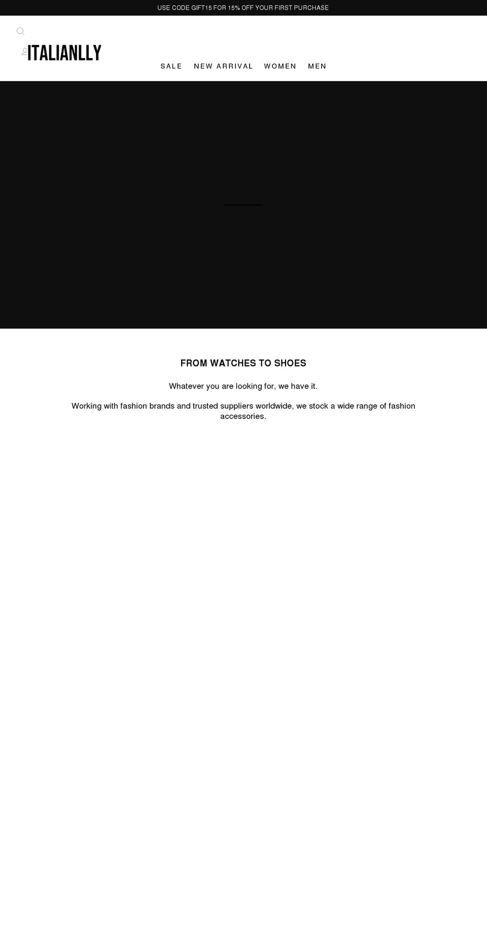 italianlly.com shopify website screenshot