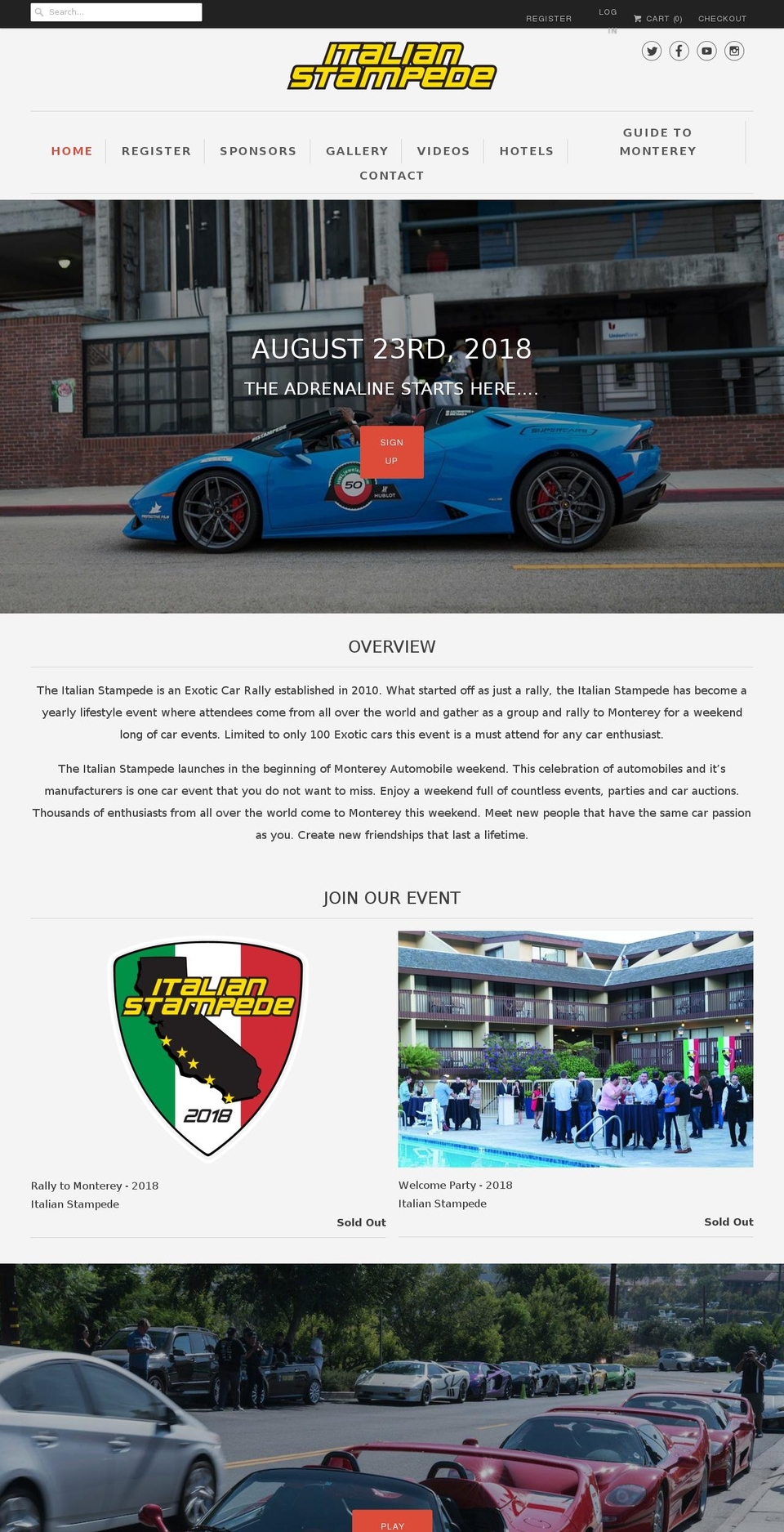 italianstampede.com — Shopify storefront screenshot