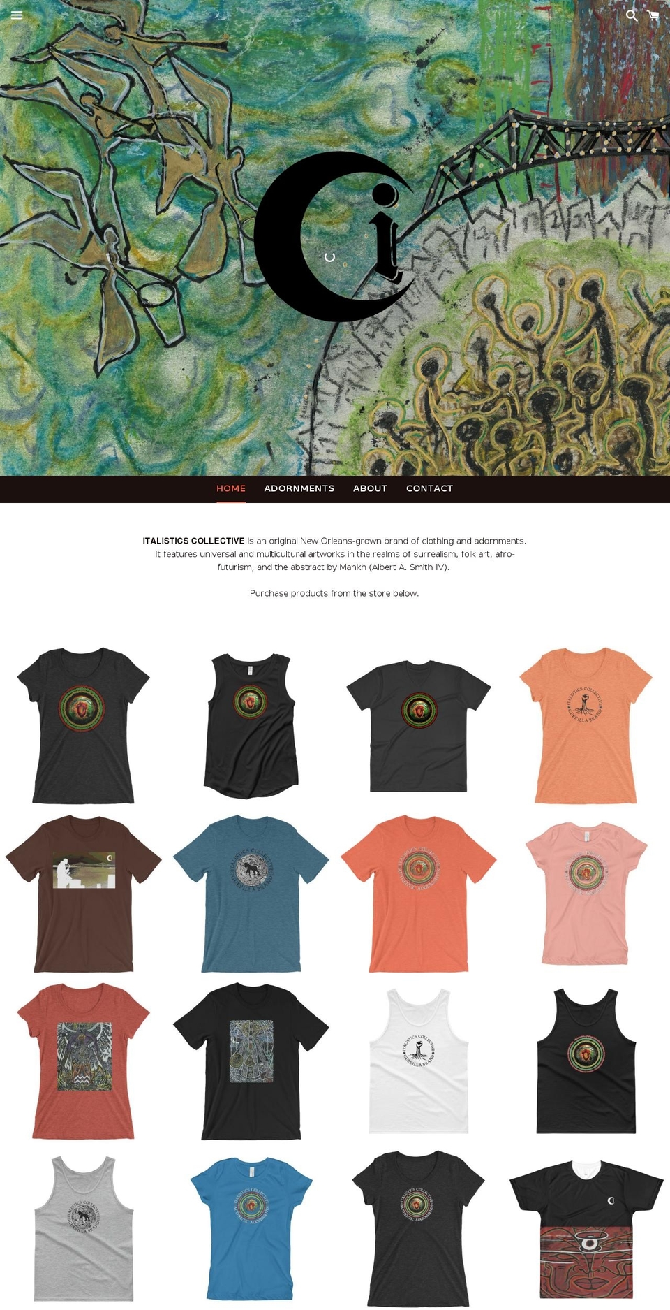 italisticscollective.com — Shopify storefront screenshot