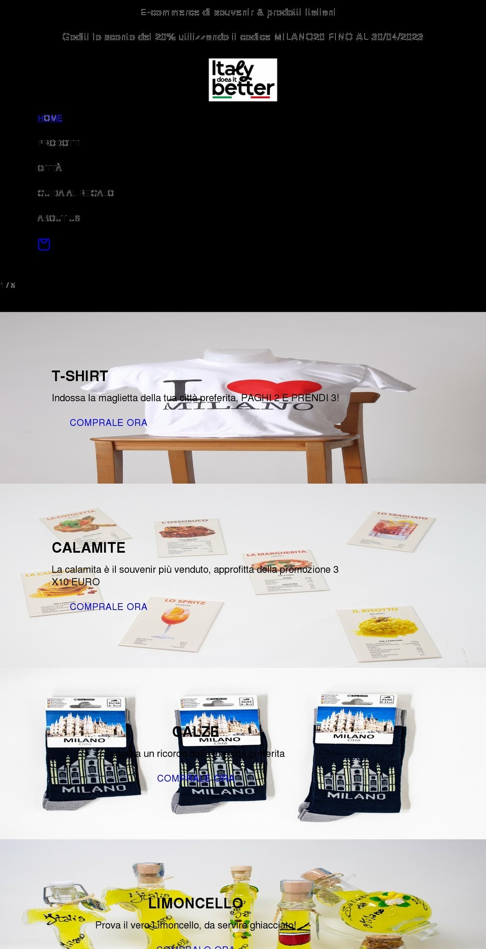 italydoesitbetter.com shopify website screenshot