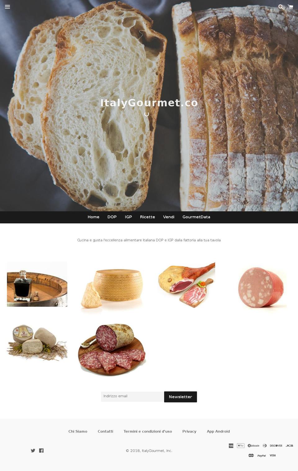 italygourmet.co shopify website screenshot