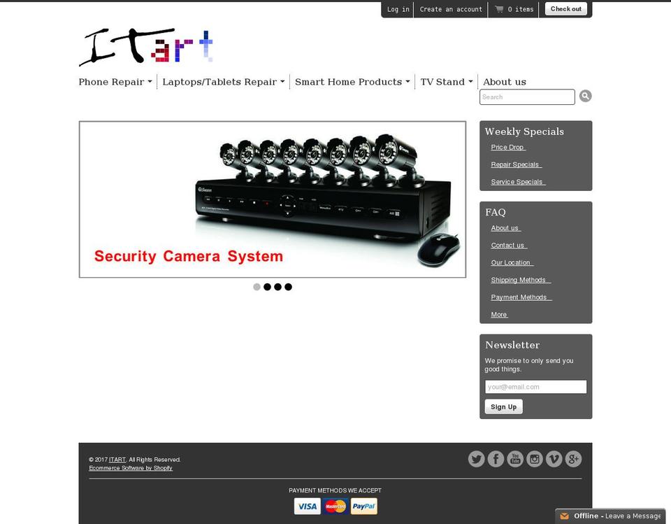 itart.co.nz shopify website screenshot