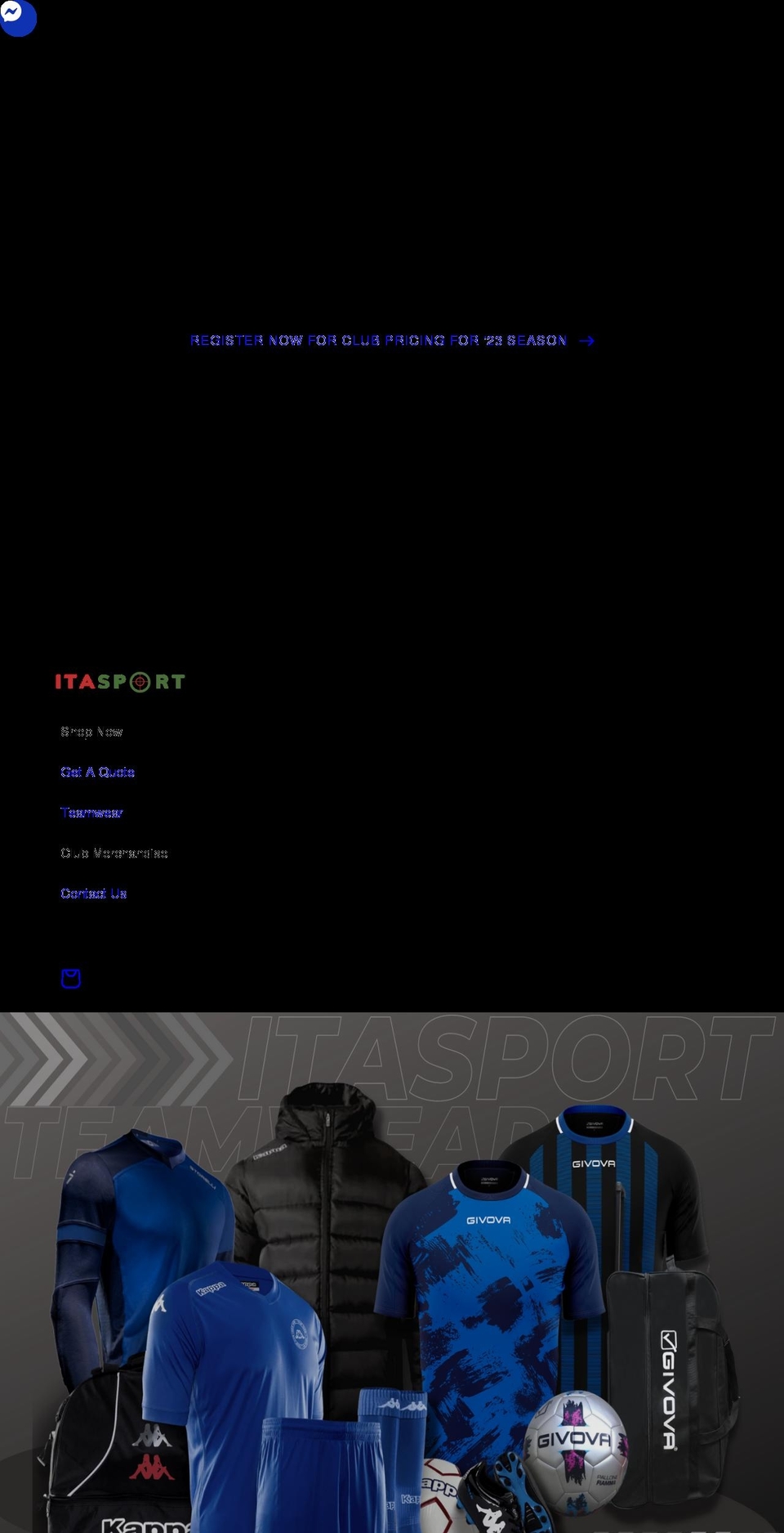 itasport.com.au shopify website screenshot