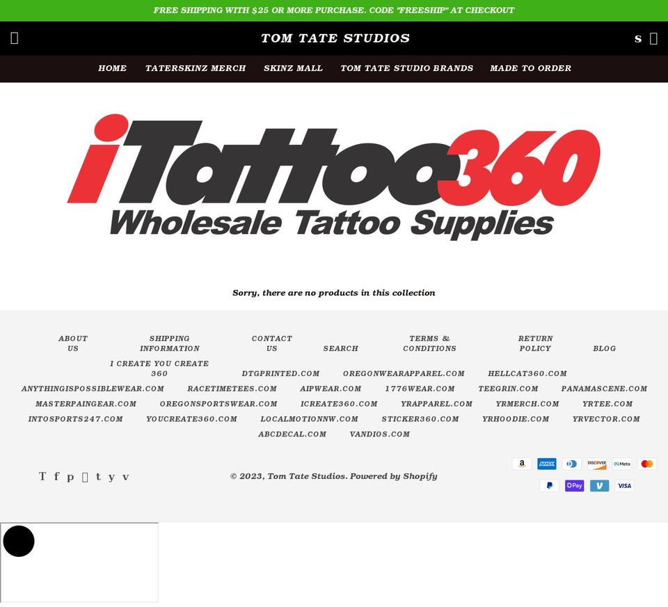 itattoo360.com — Shopify storefront screenshot