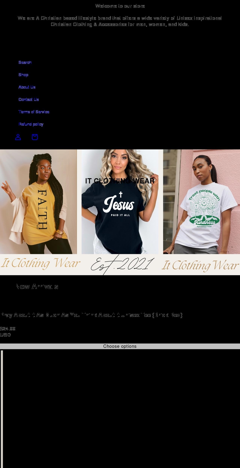 itclothingwear.com shopify website screenshot