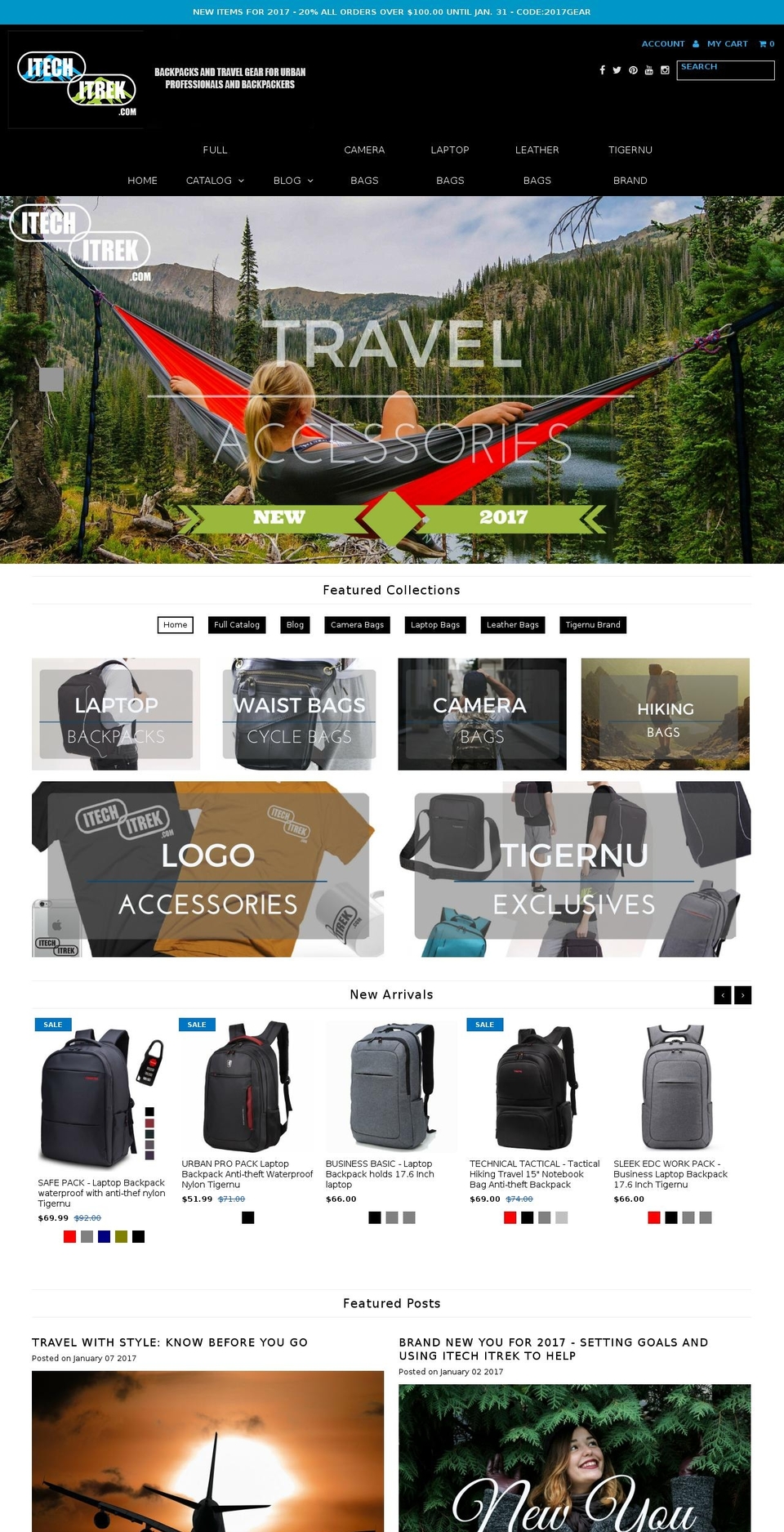 itechitrek.com shopify website screenshot