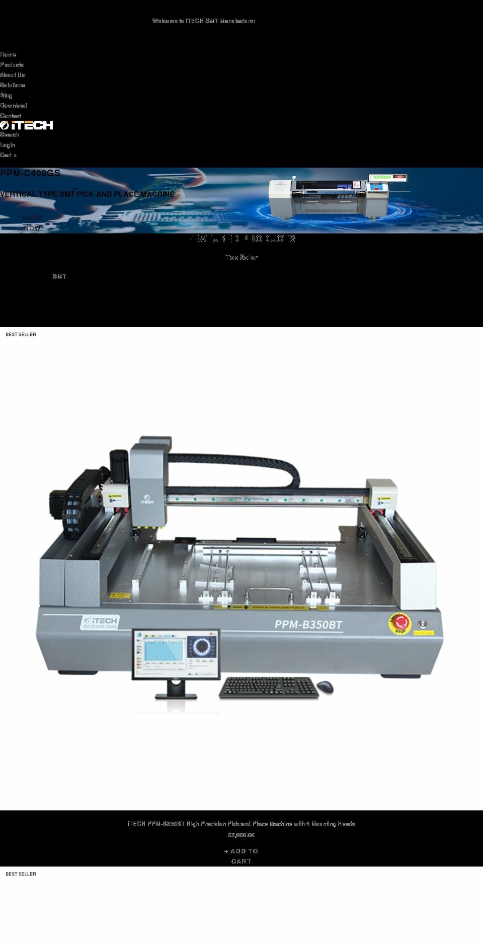 itechsmt.com shopify website screenshot