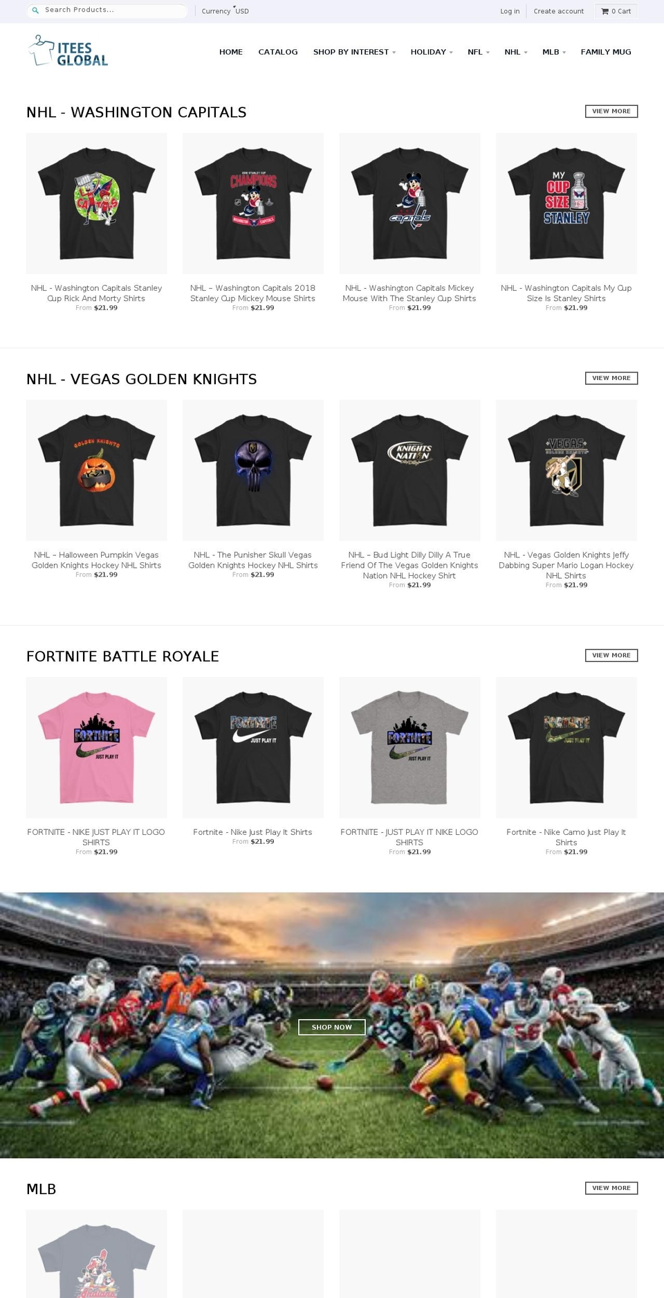 iteesglobal.com — Shopify storefront screenshot