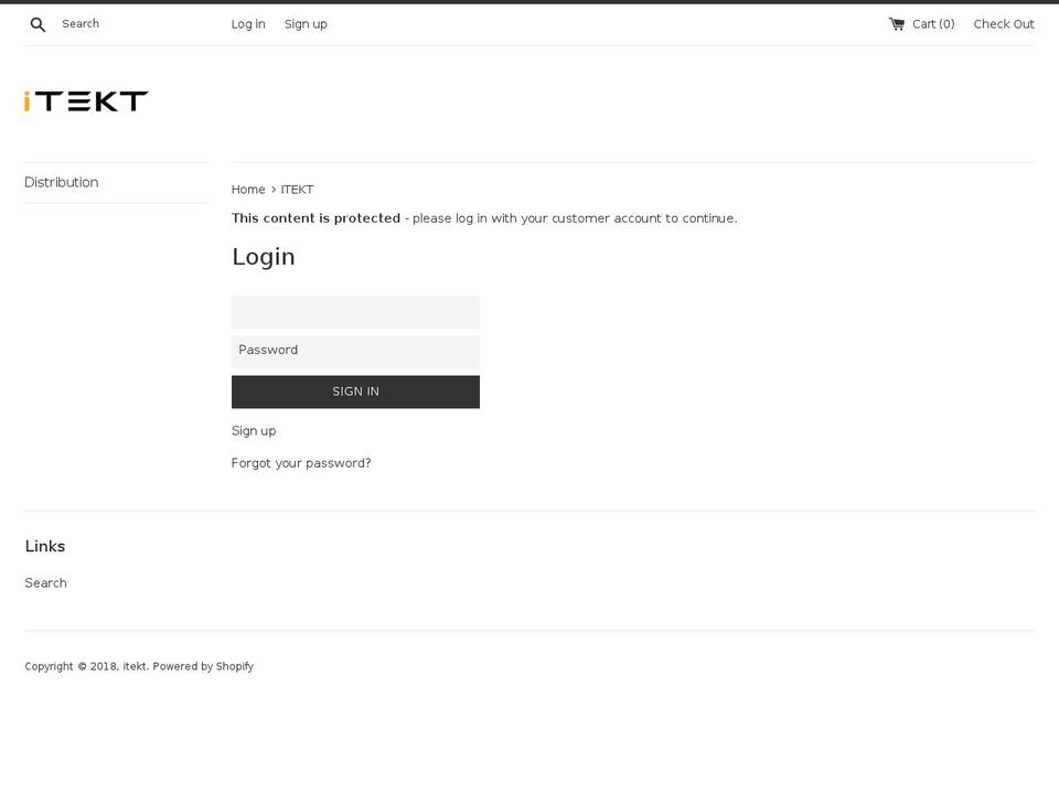 itekt.org shopify website screenshot