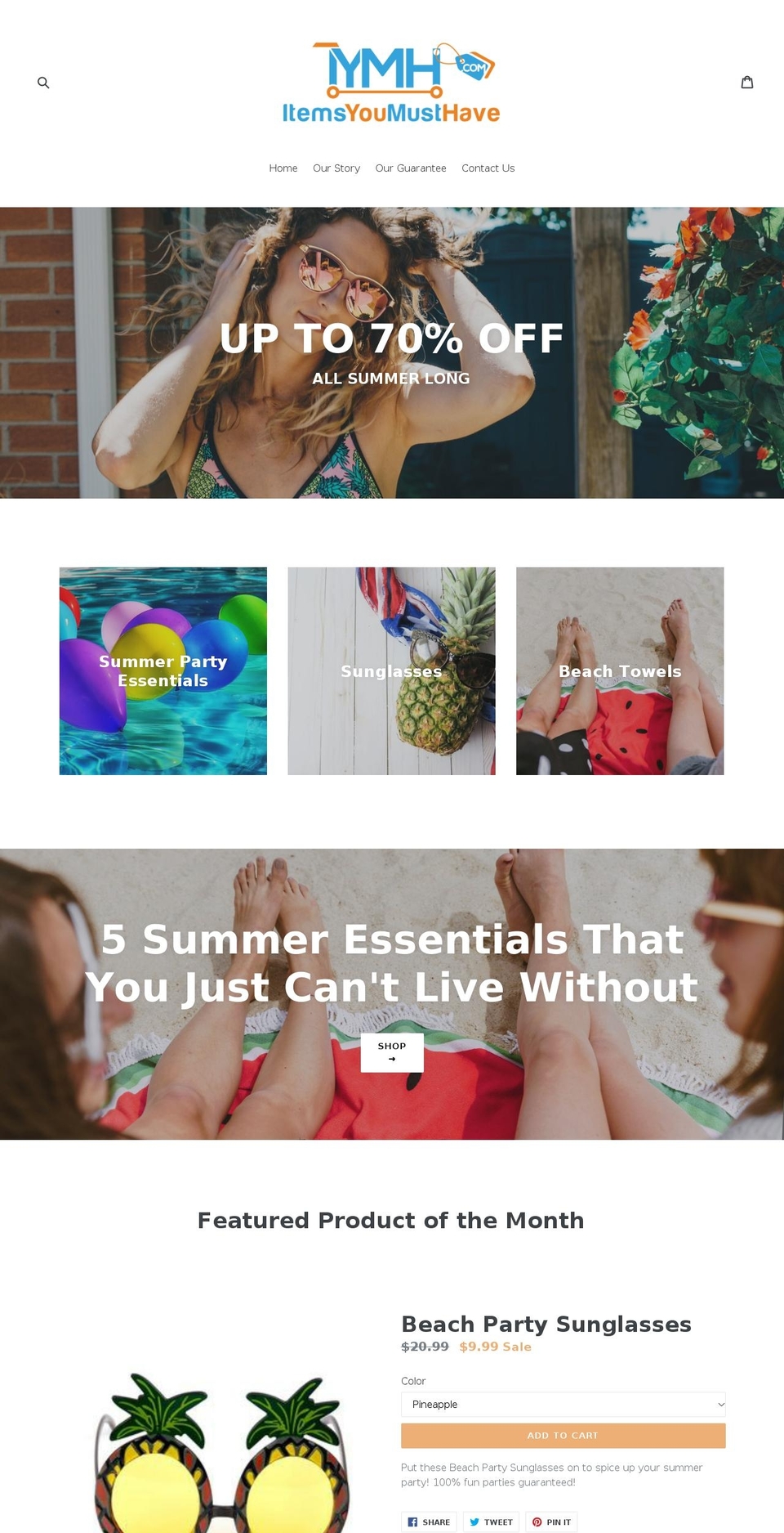 itemsyoumusthave.com — Shopify storefront screenshot