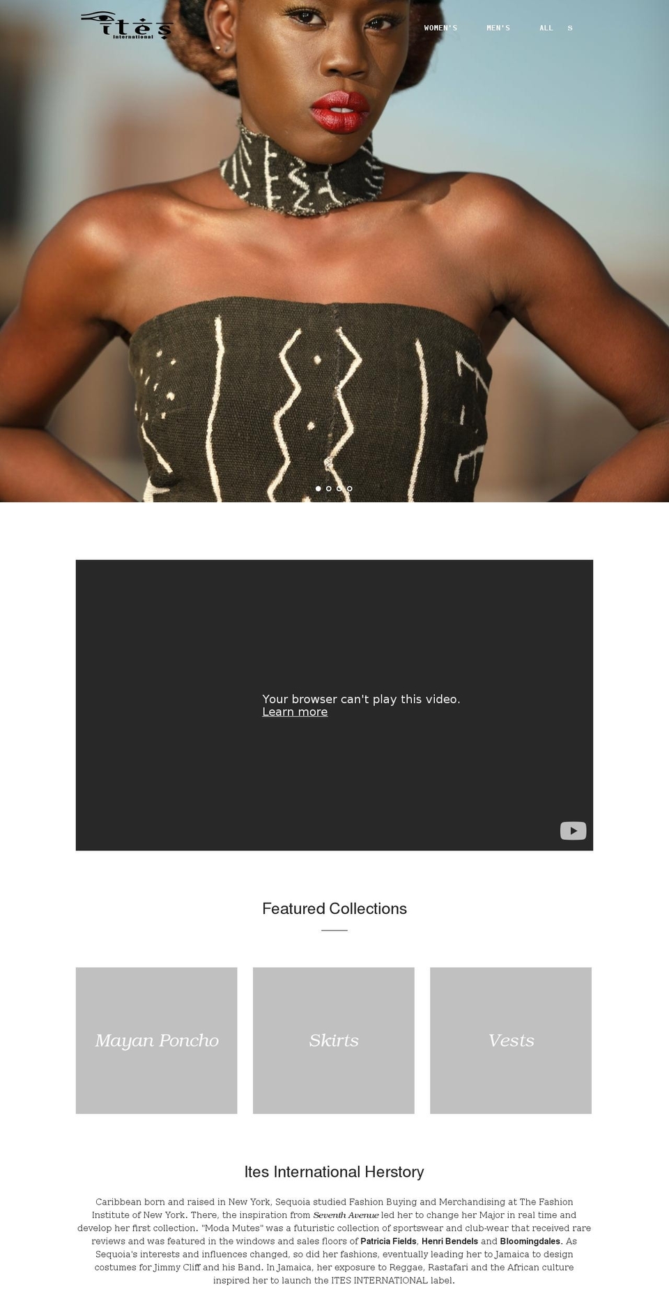 itesinternational.com shopify website screenshot