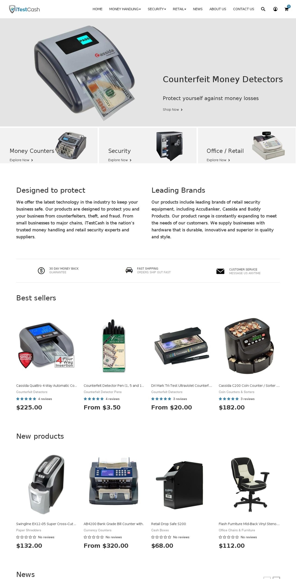 itestcash.com shopify website screenshot