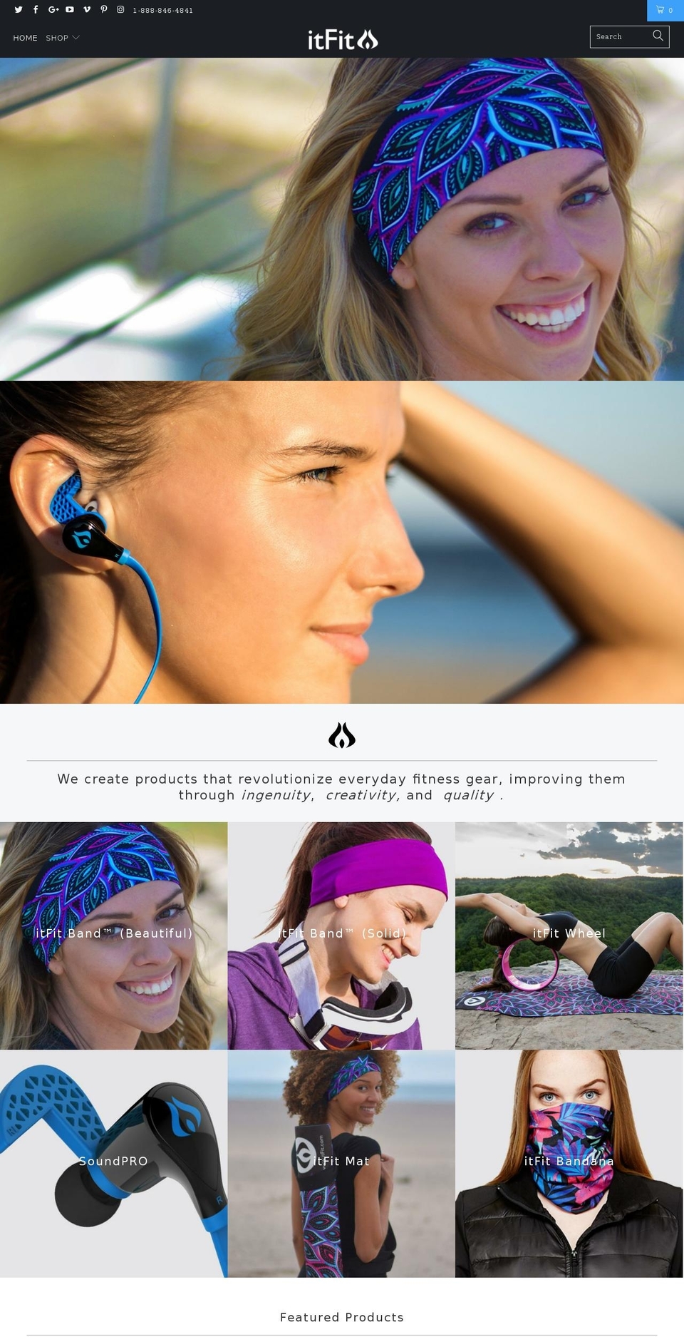 itfitheadband.com shopify website screenshot