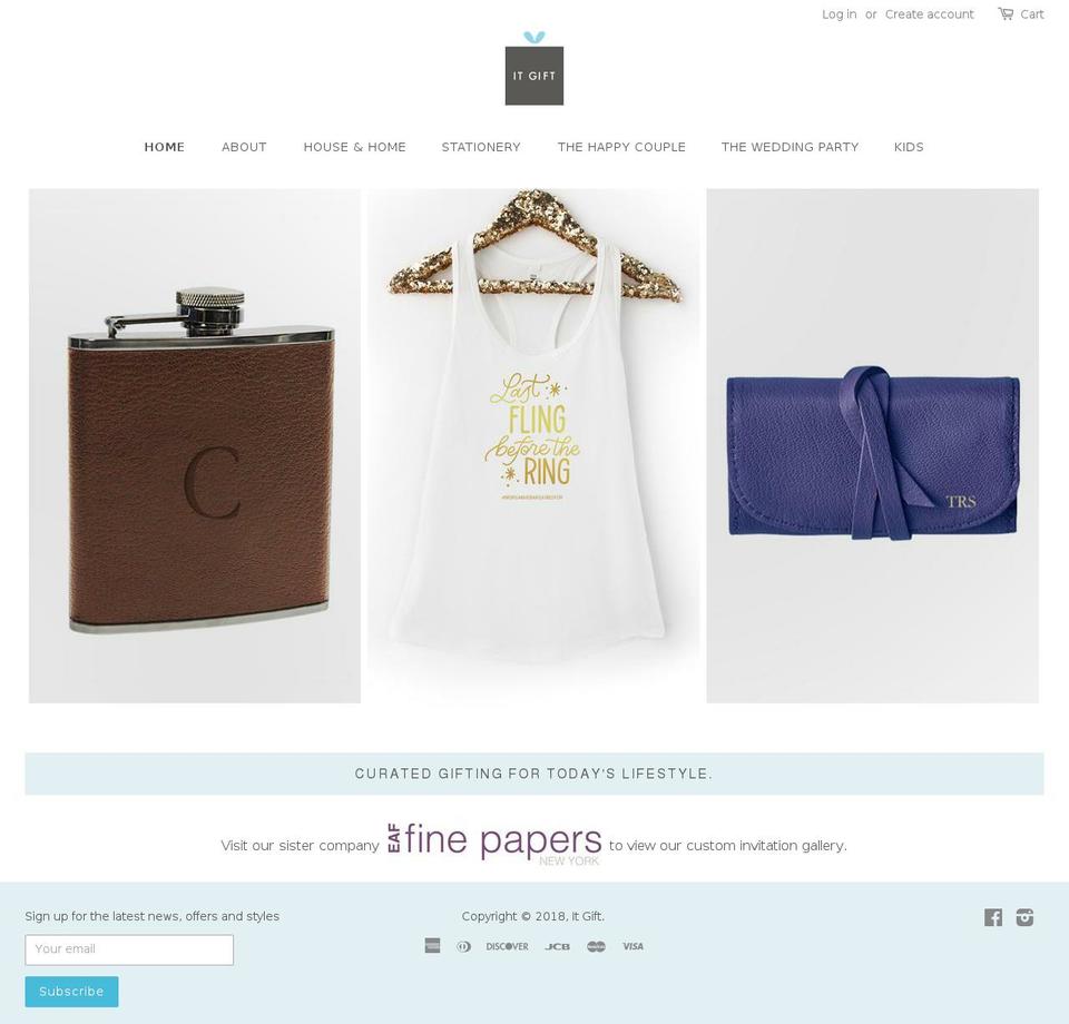 itgiftnyc.org shopify website screenshot
