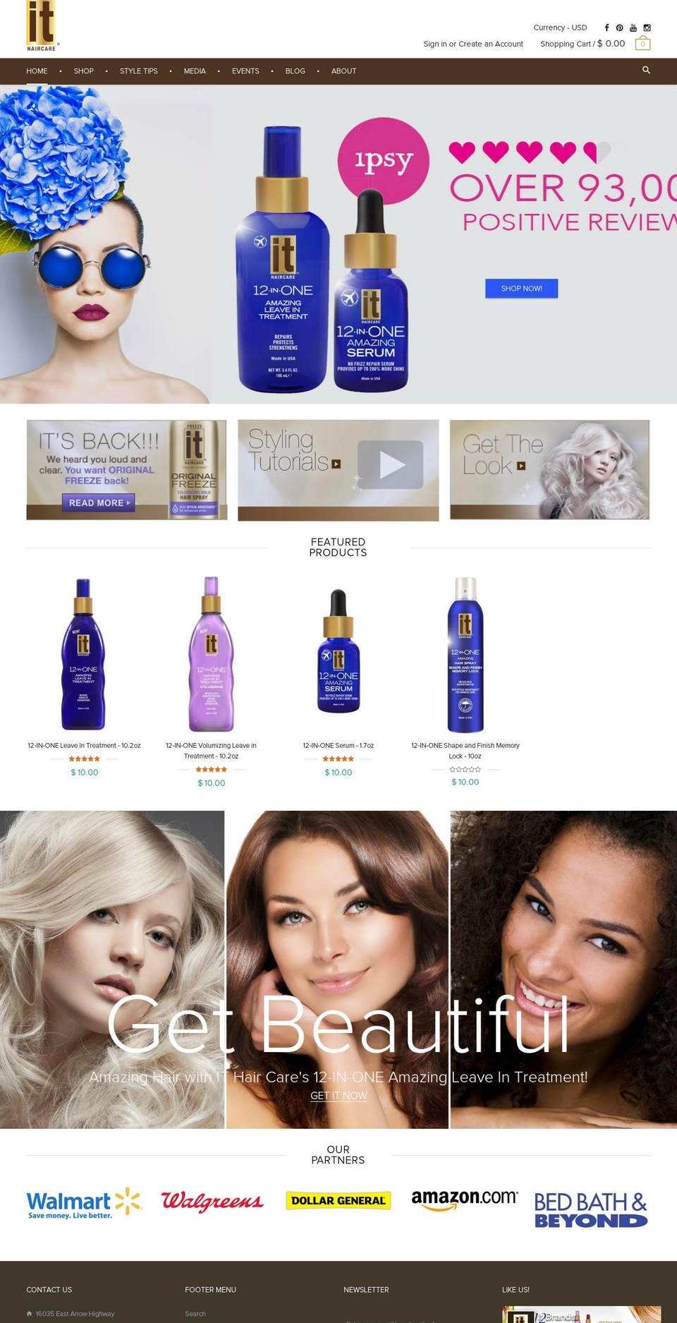 ithairproducts.com shopify website screenshot