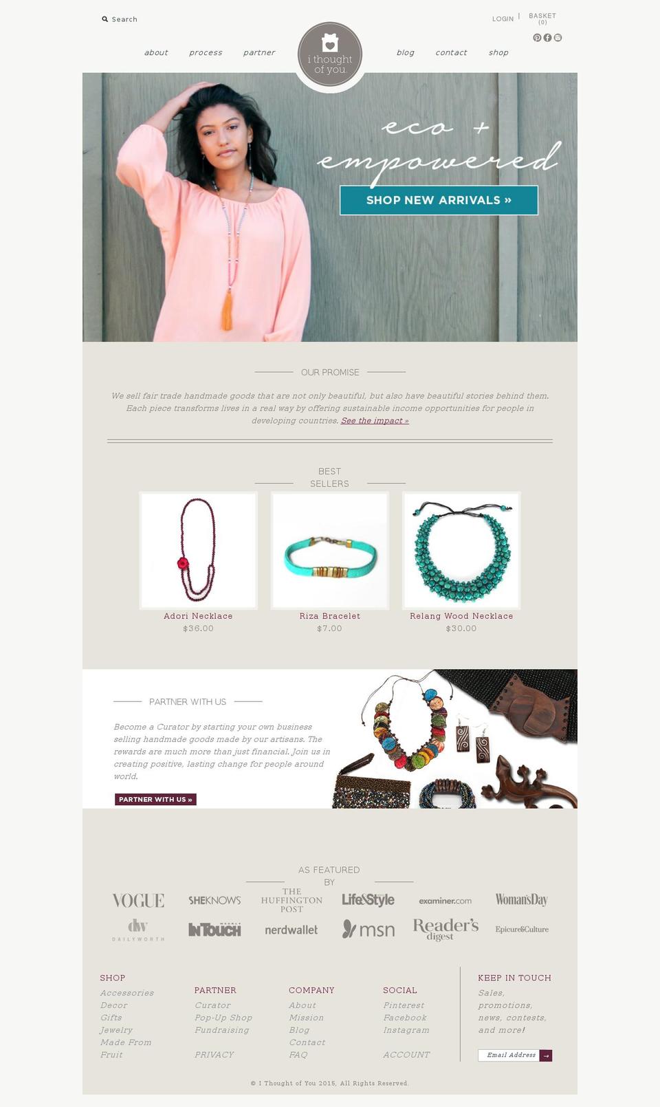 ithoughtofyou.com shopify website screenshot
