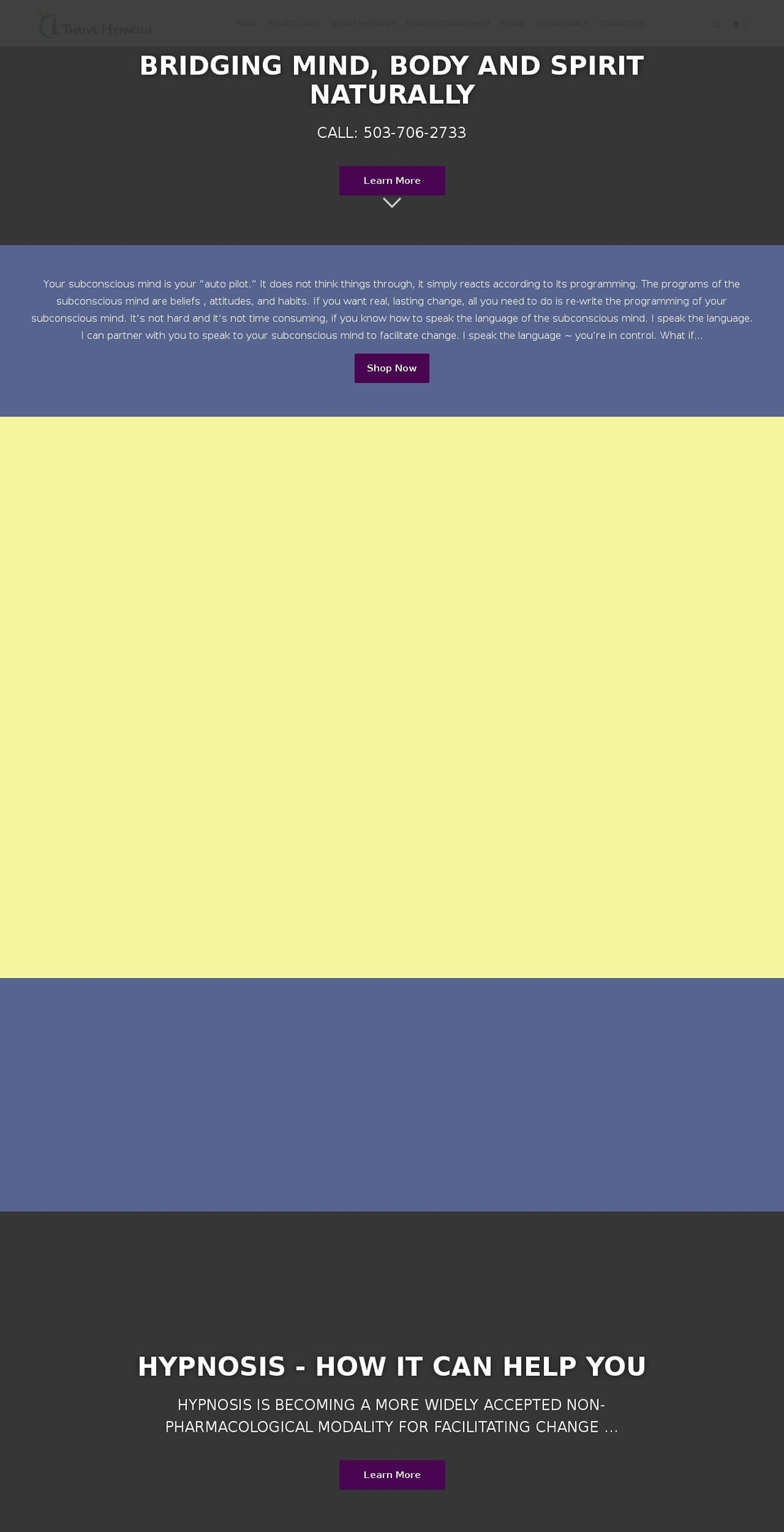 ithrivehypnosis.com shopify website screenshot