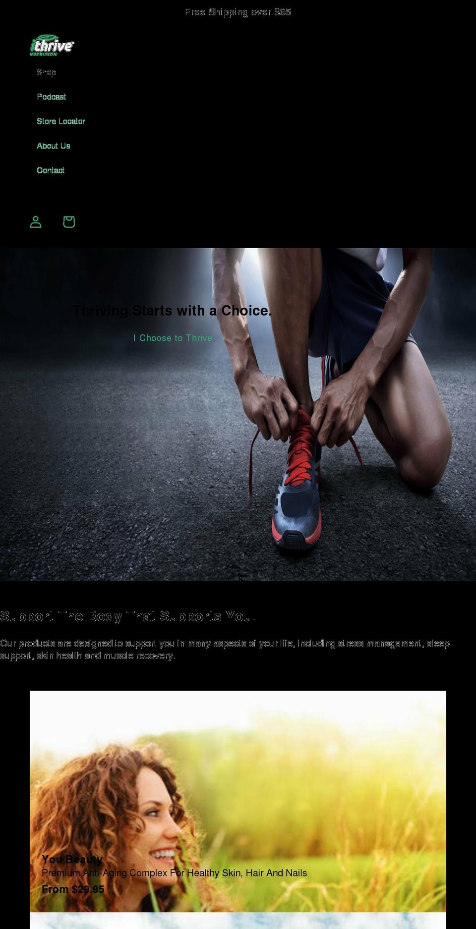 ithrivenutrition.com.au shopify website screenshot