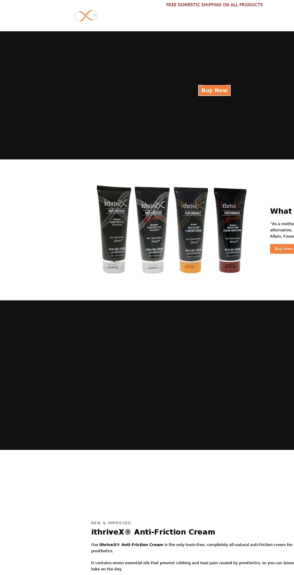 ithrivex.com shopify website screenshot