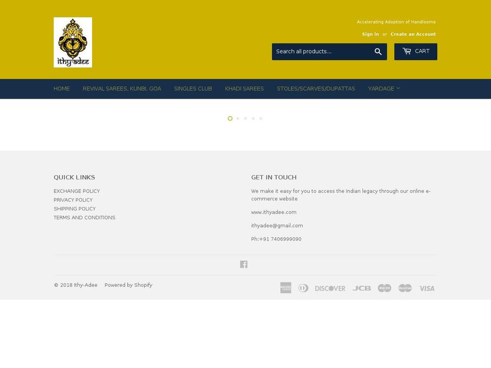 ithyadee.com — Shopify storefront screenshot