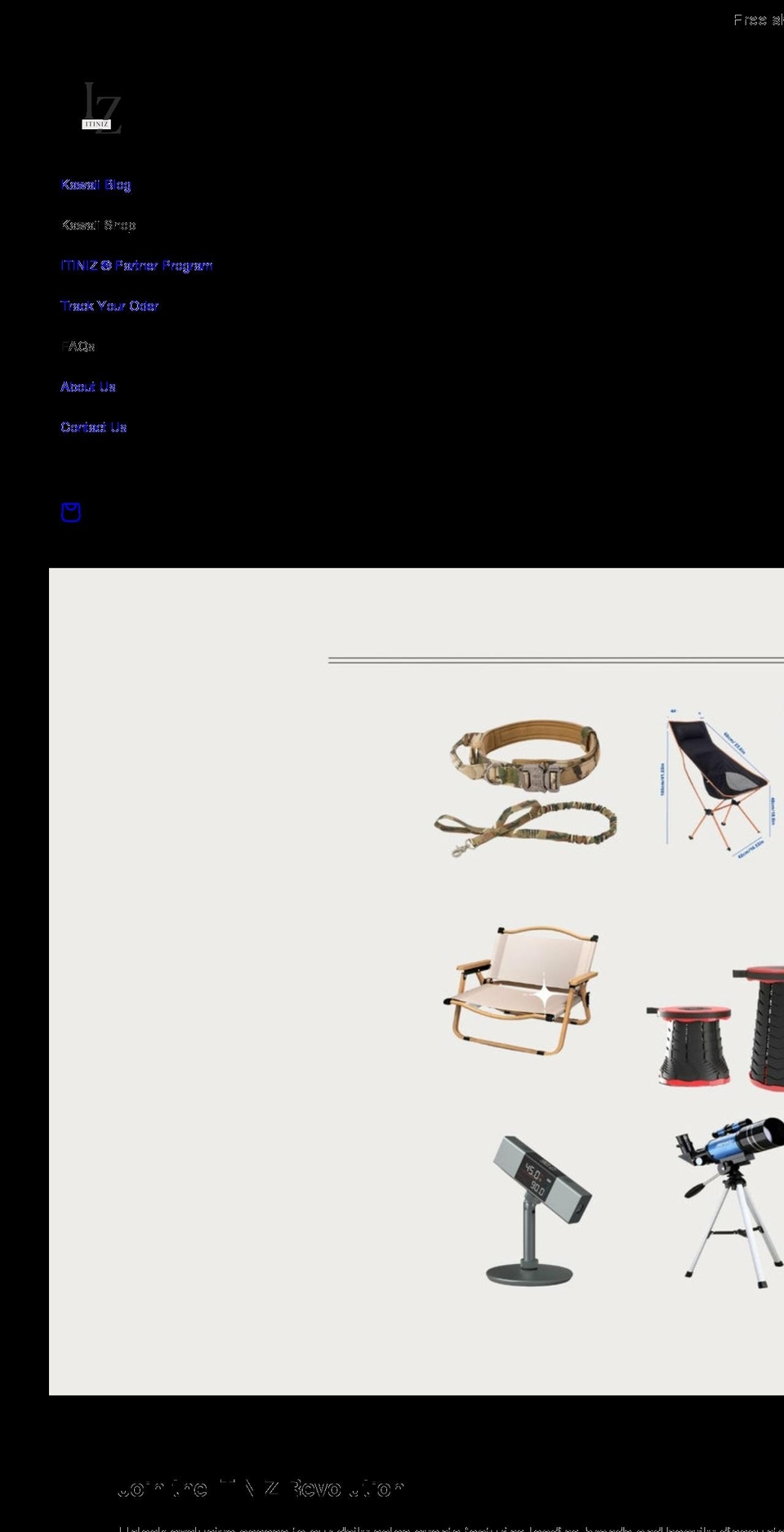 itiniz.com shopify website screenshot