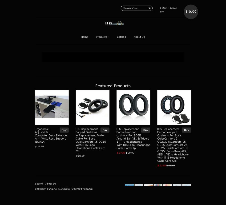 itisearbud.com shopify website screenshot