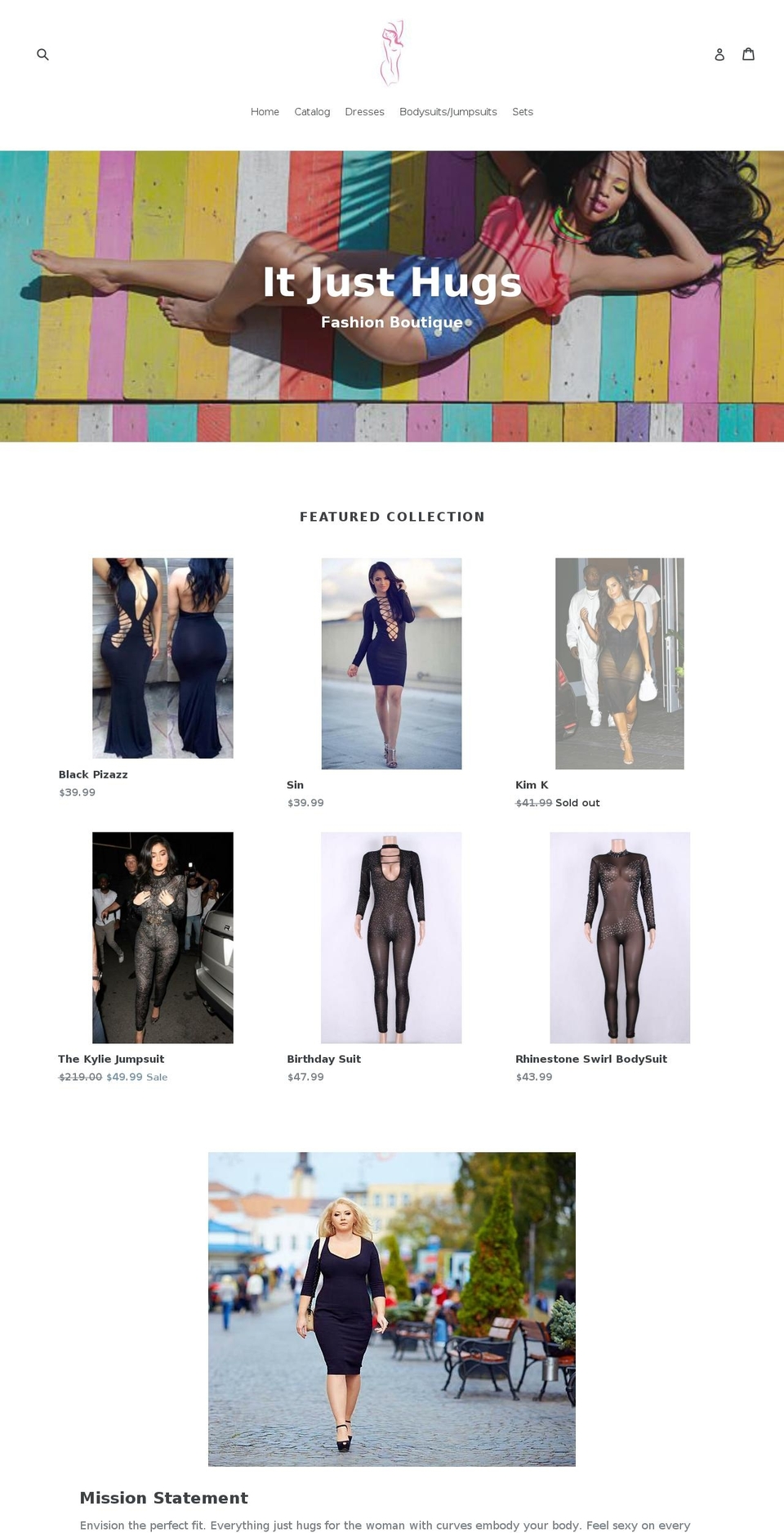 itjusthugs.com — Shopify storefront screenshot