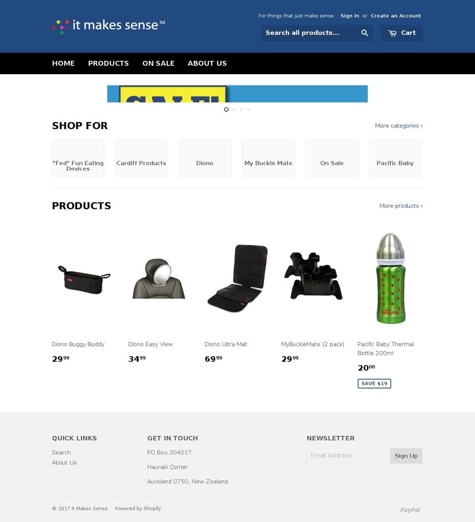 itmakessense.co.nz shopify website screenshot