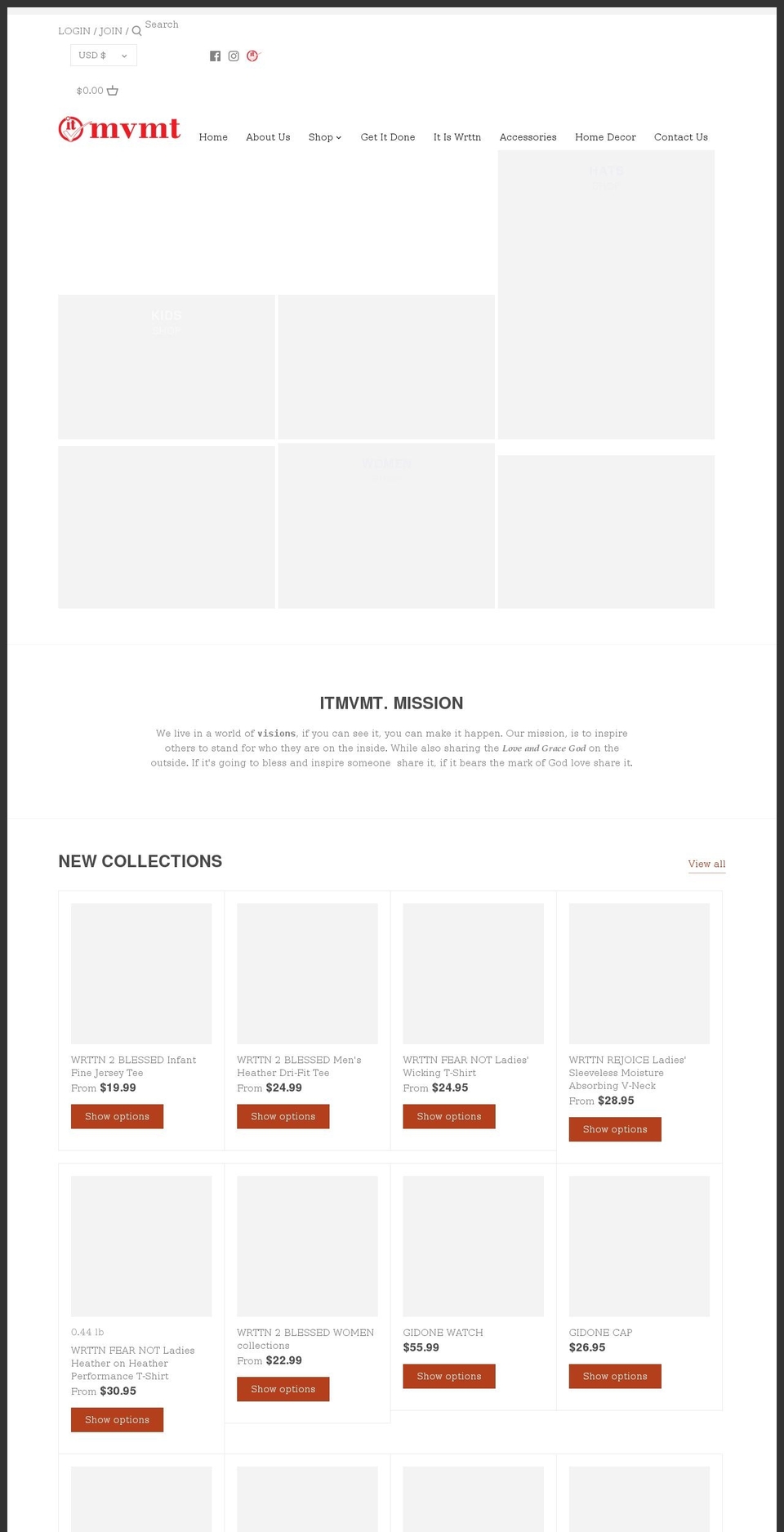 itmvmt.com shopify website screenshot