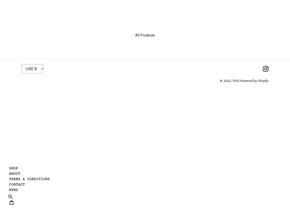 itno.xyz shopify website screenshot