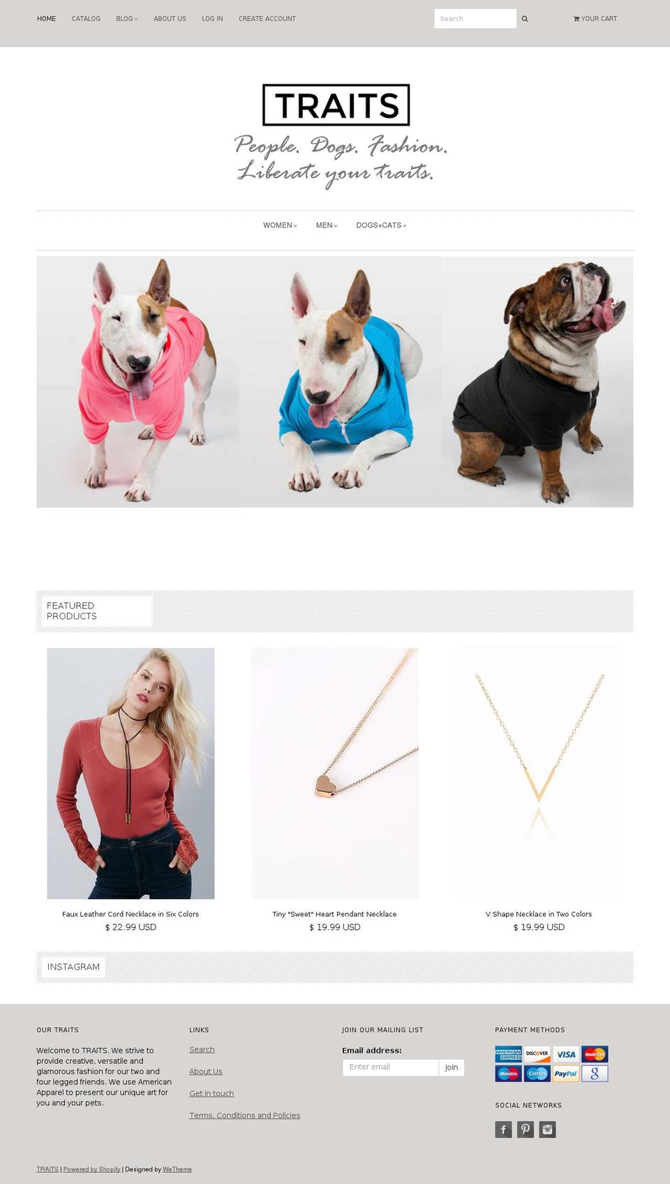 itraits.com shopify website screenshot