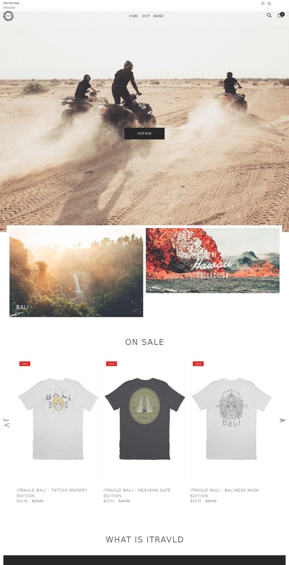 itravld.com — Shopify storefront screenshot