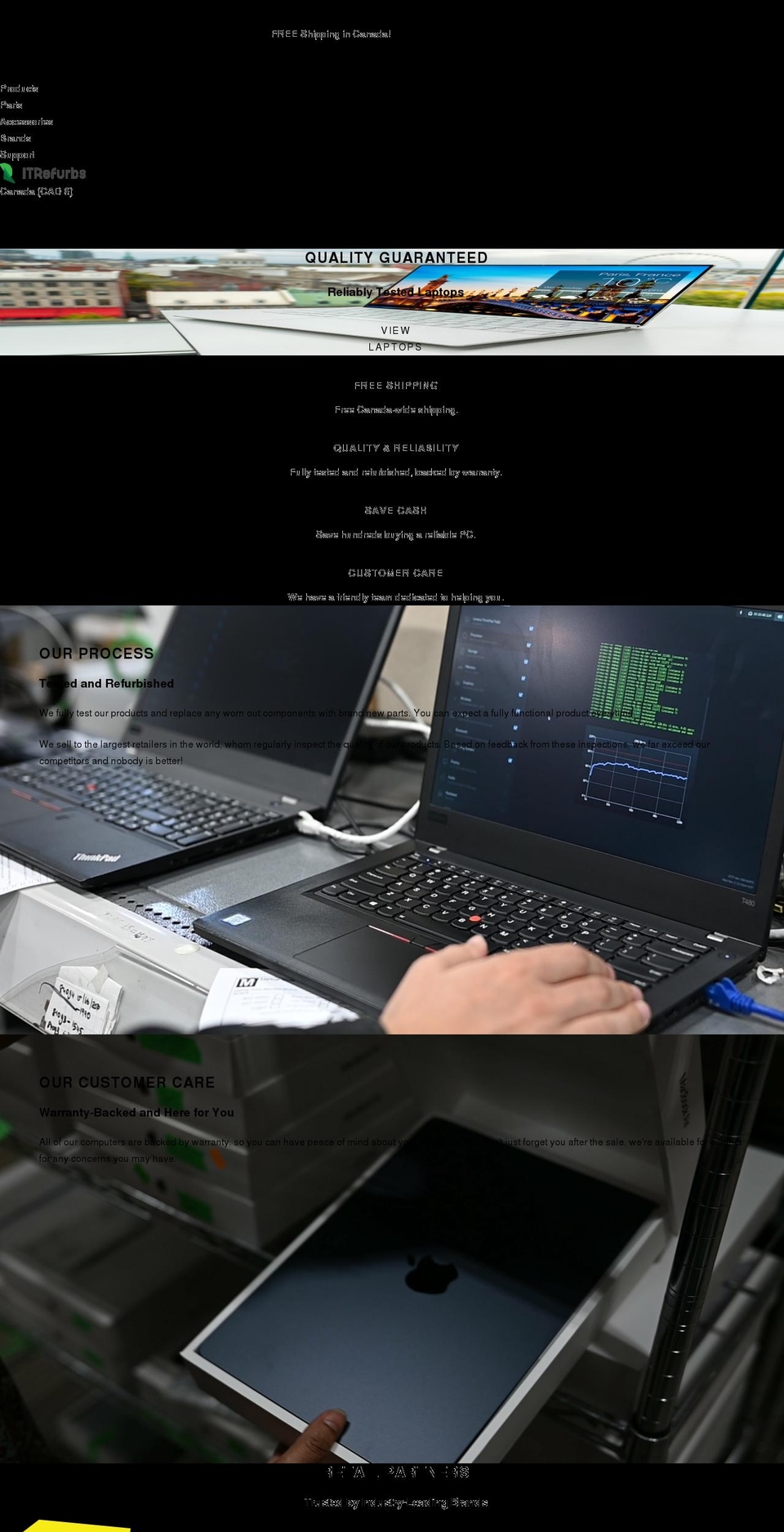 itrefurbs.ca shopify website screenshot