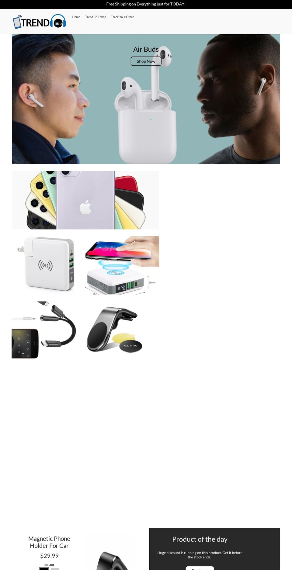 itrend365.com shopify website screenshot