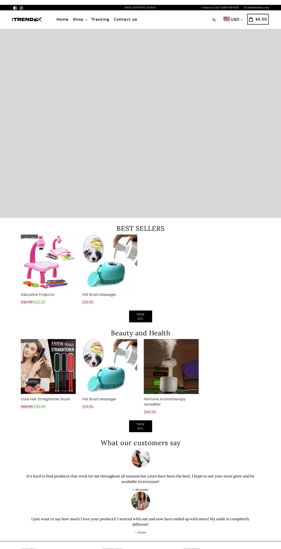 Tikarol-zip Shopify theme site example itrendex.com