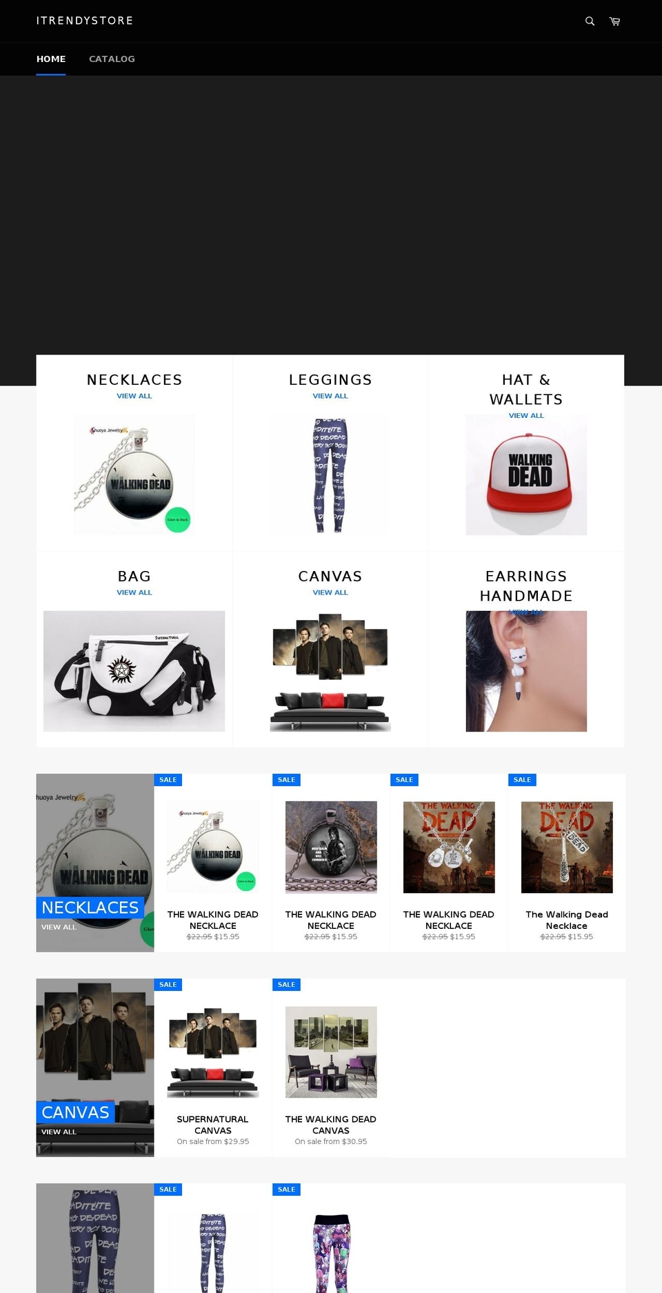 itrendystore.com shopify website screenshot