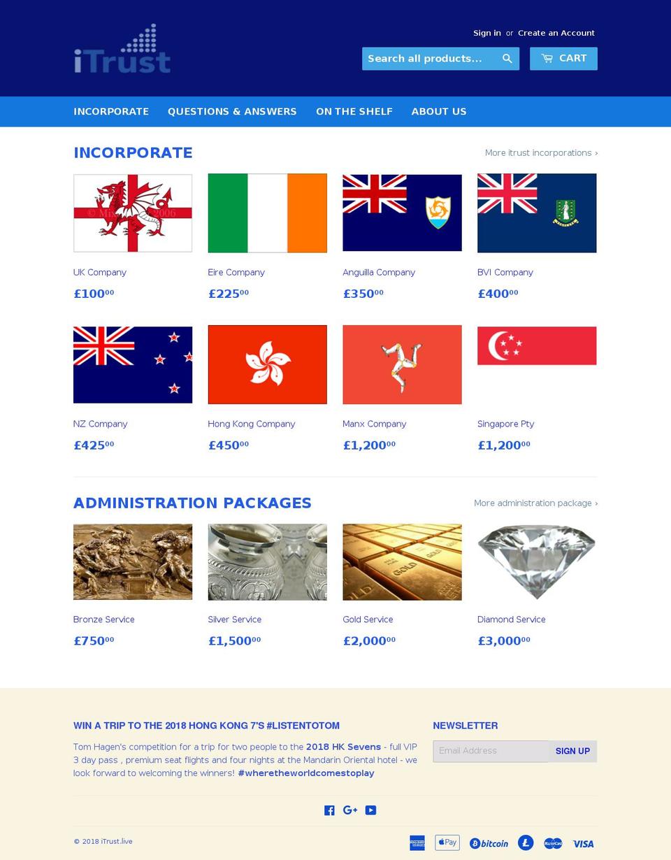 itrust-general-store.com shopify website screenshot