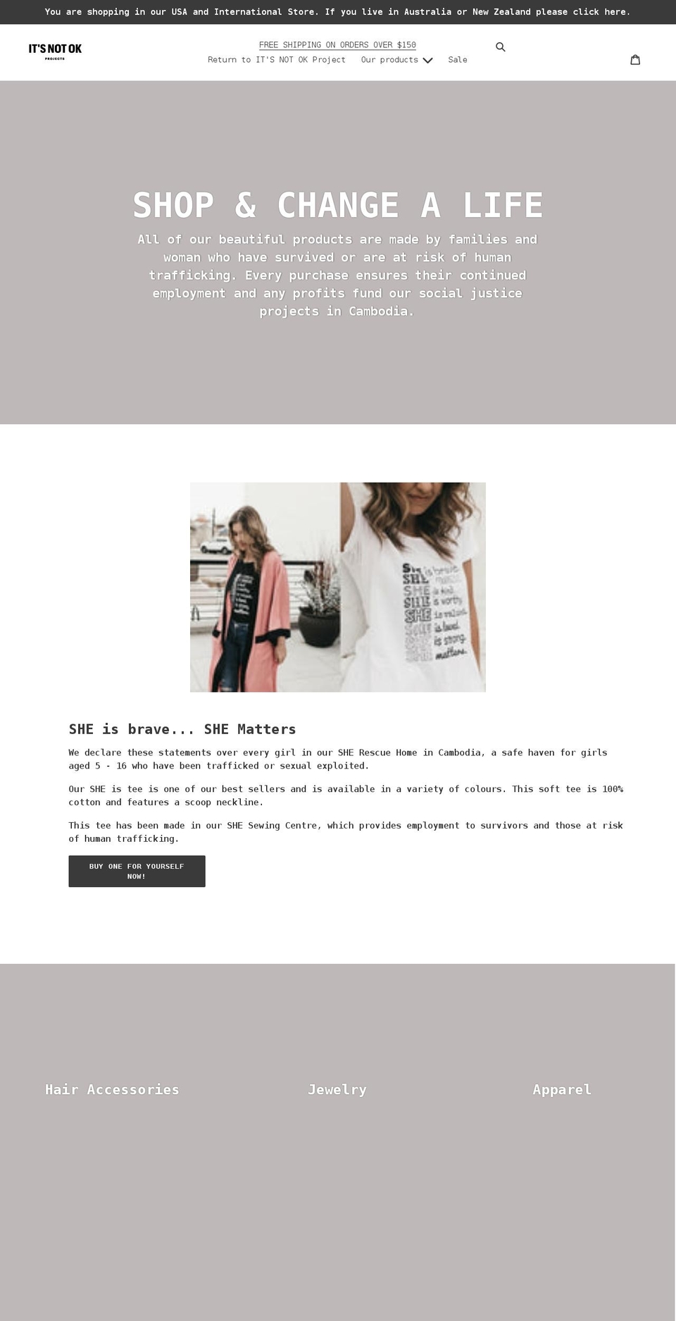 its-not-ok.myshopify.com shopify website screenshot