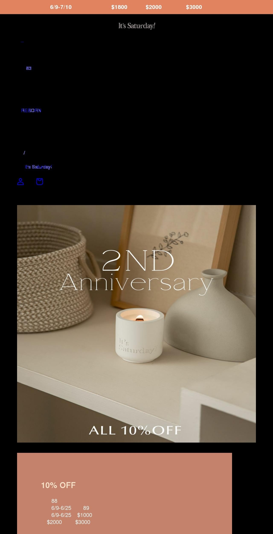its-saturday.com — Shopify storefront screenshot