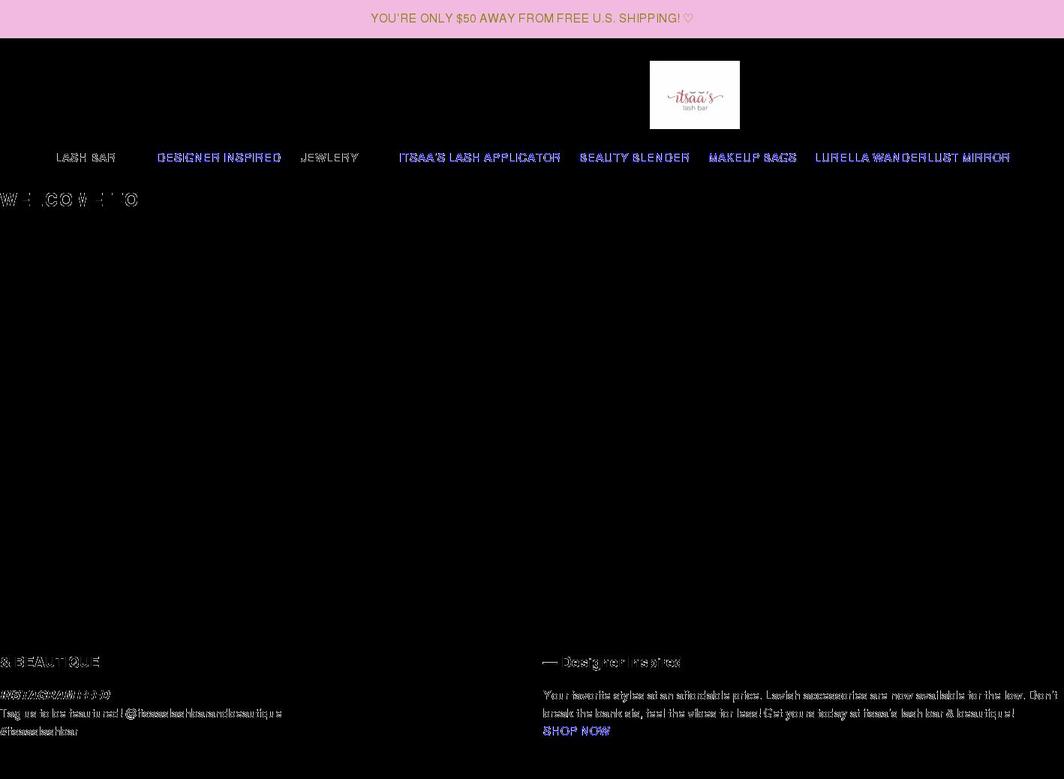 itsaaslashbarandbeautique.com shopify website screenshot