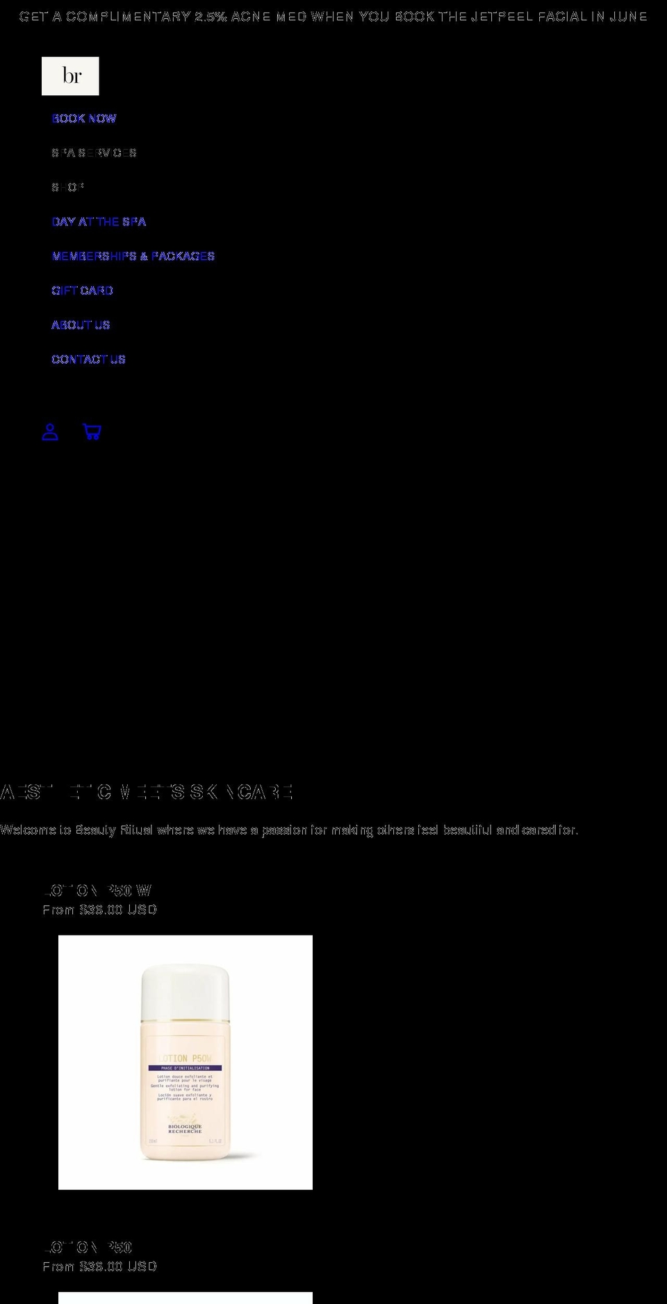 itsabeautyritual.com shopify website screenshot