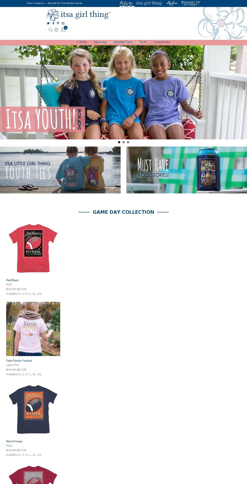 itsagirlthingtees.net shopify website screenshot