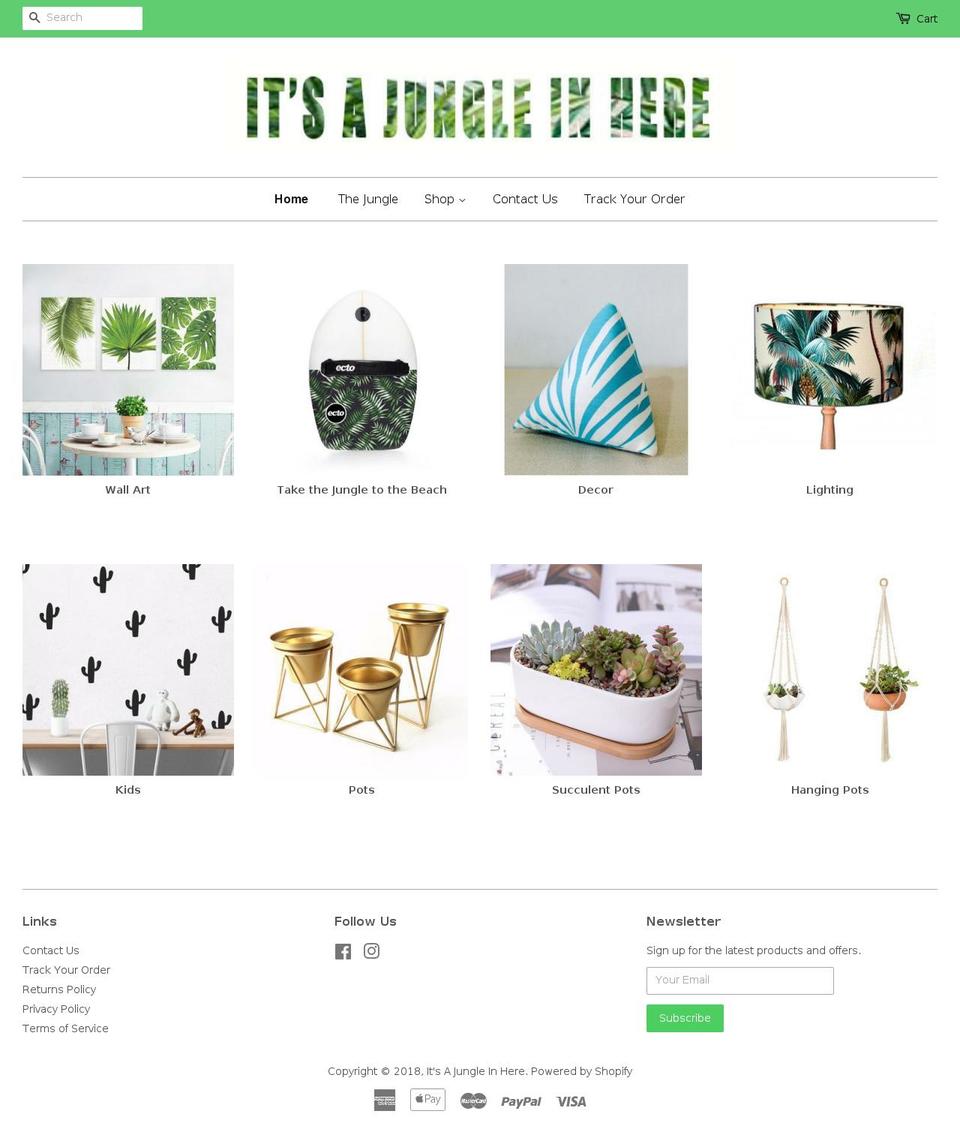 itsajungleinhere.com — Shopify storefront screenshot