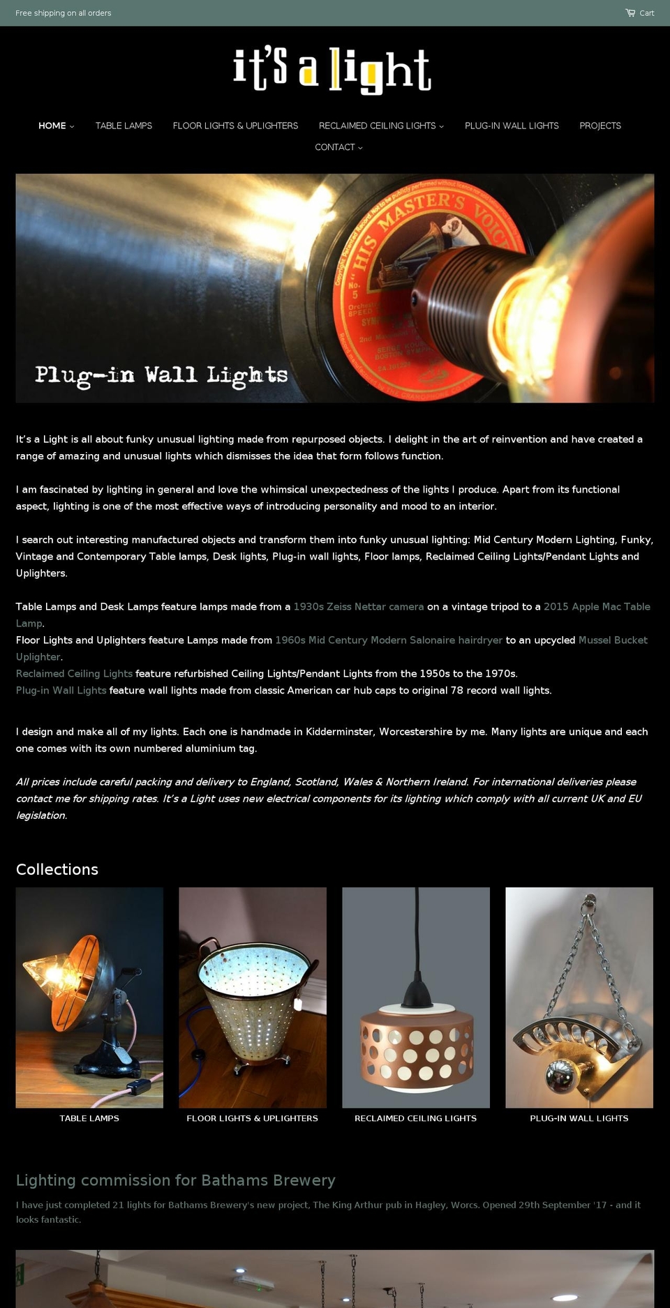 itsalightdesign.com — Shopify storefront screenshot